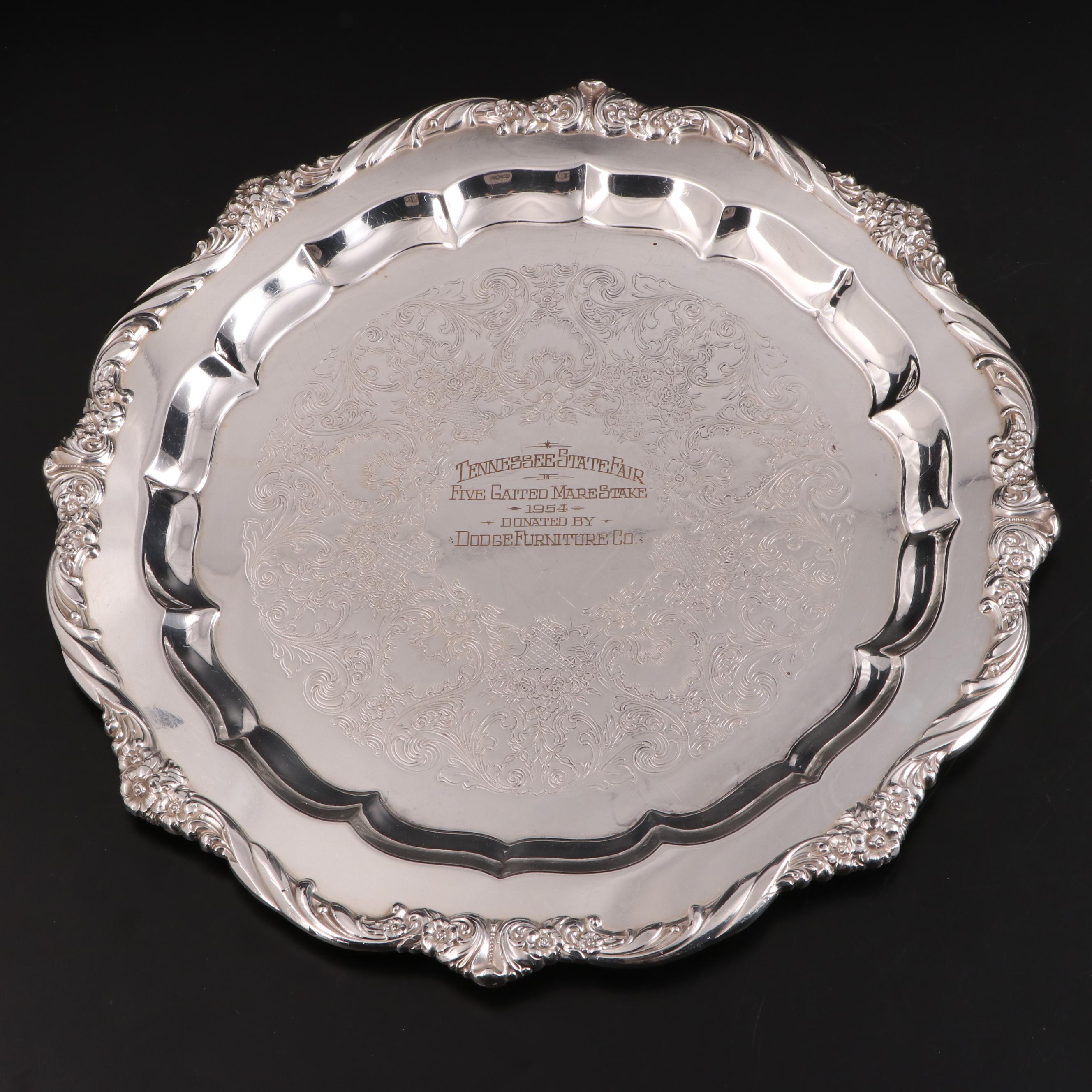 Ellis-Barker and Rogers Bros "Heritage" Silver Plate Trophy Salvers