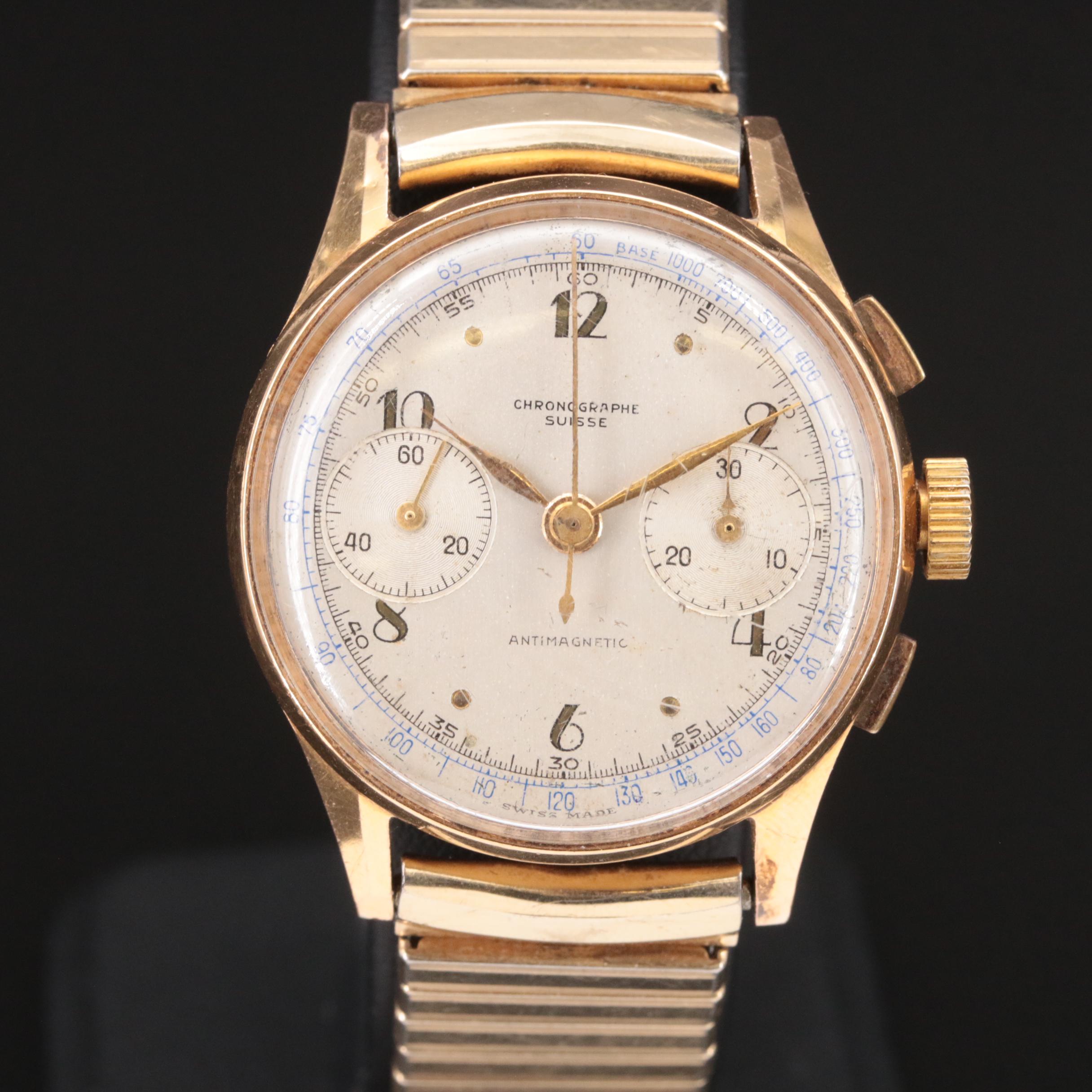 18K Vintage Swiss Chronograph Watch