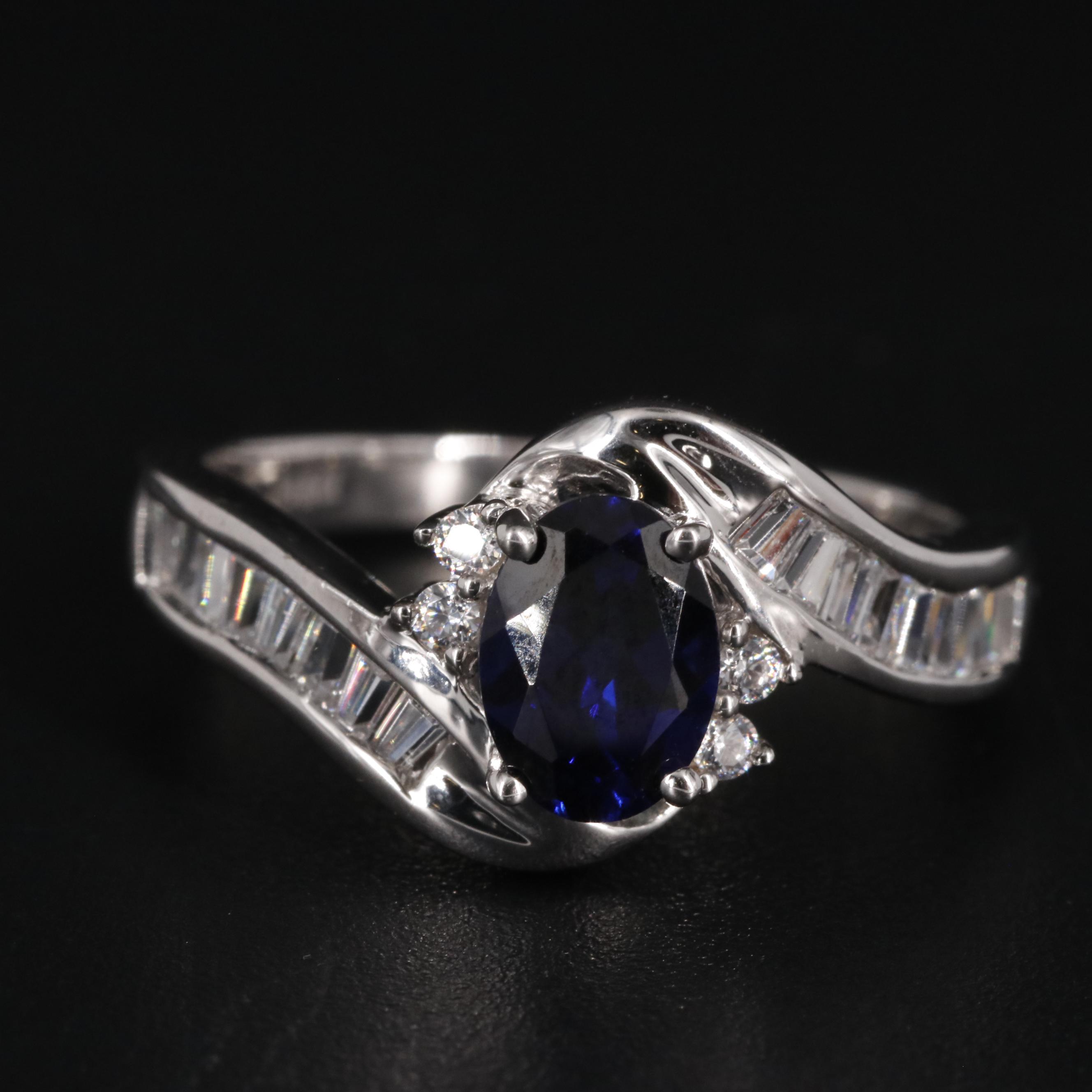 Sterling Silver Sapphire Ring