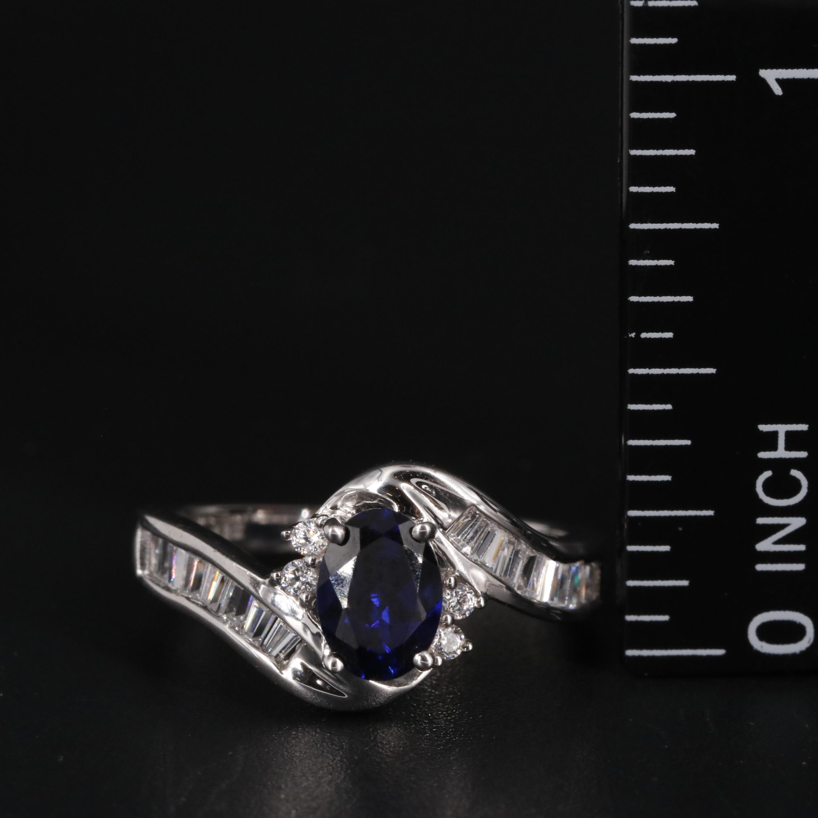 Sterling Silver Sapphire Ring