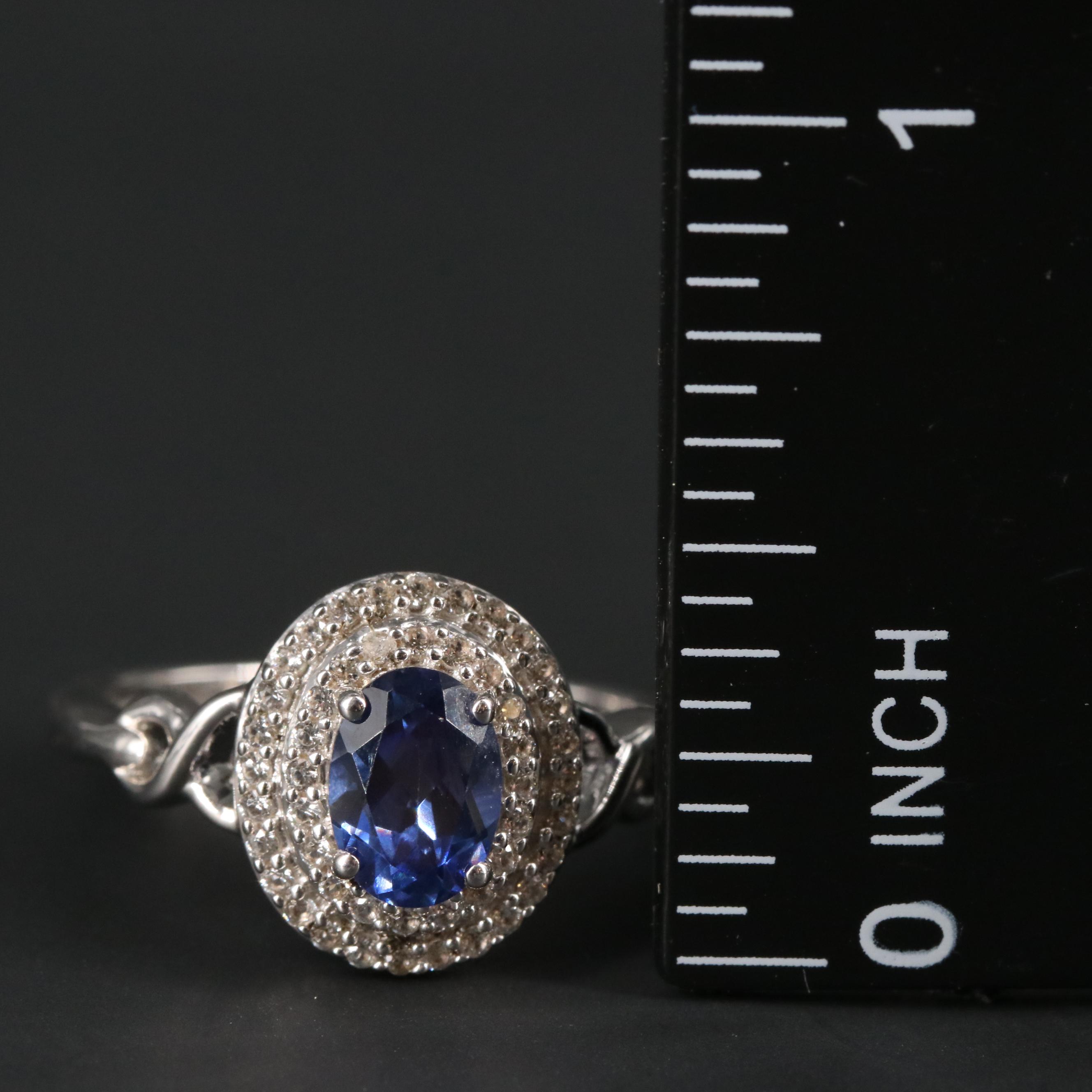 Sterling Silver Sapphire Ring