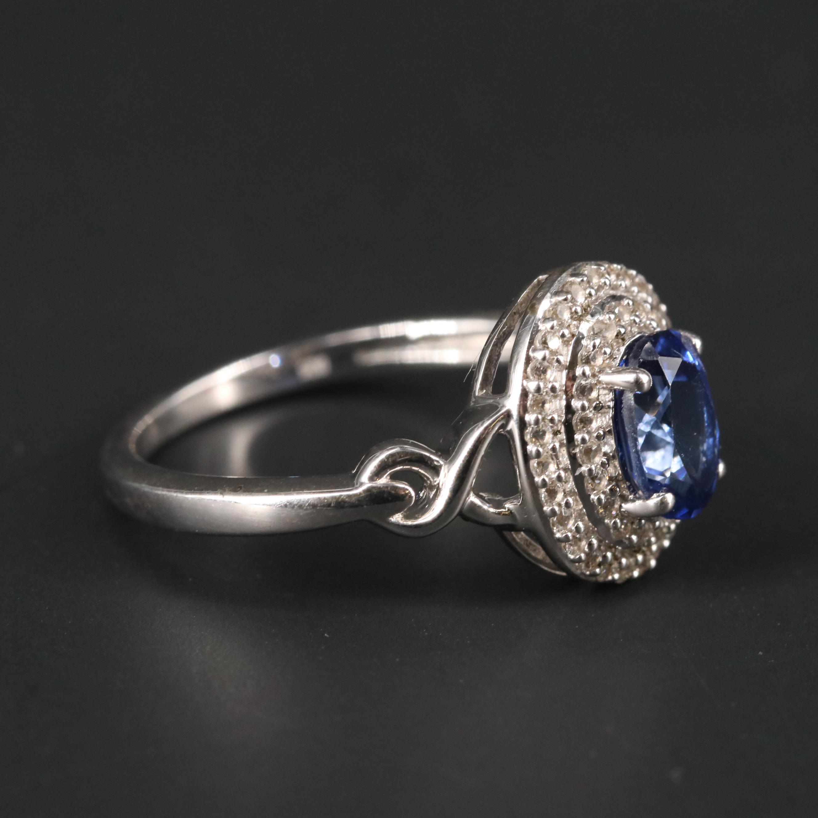 Sterling Silver Sapphire Ring