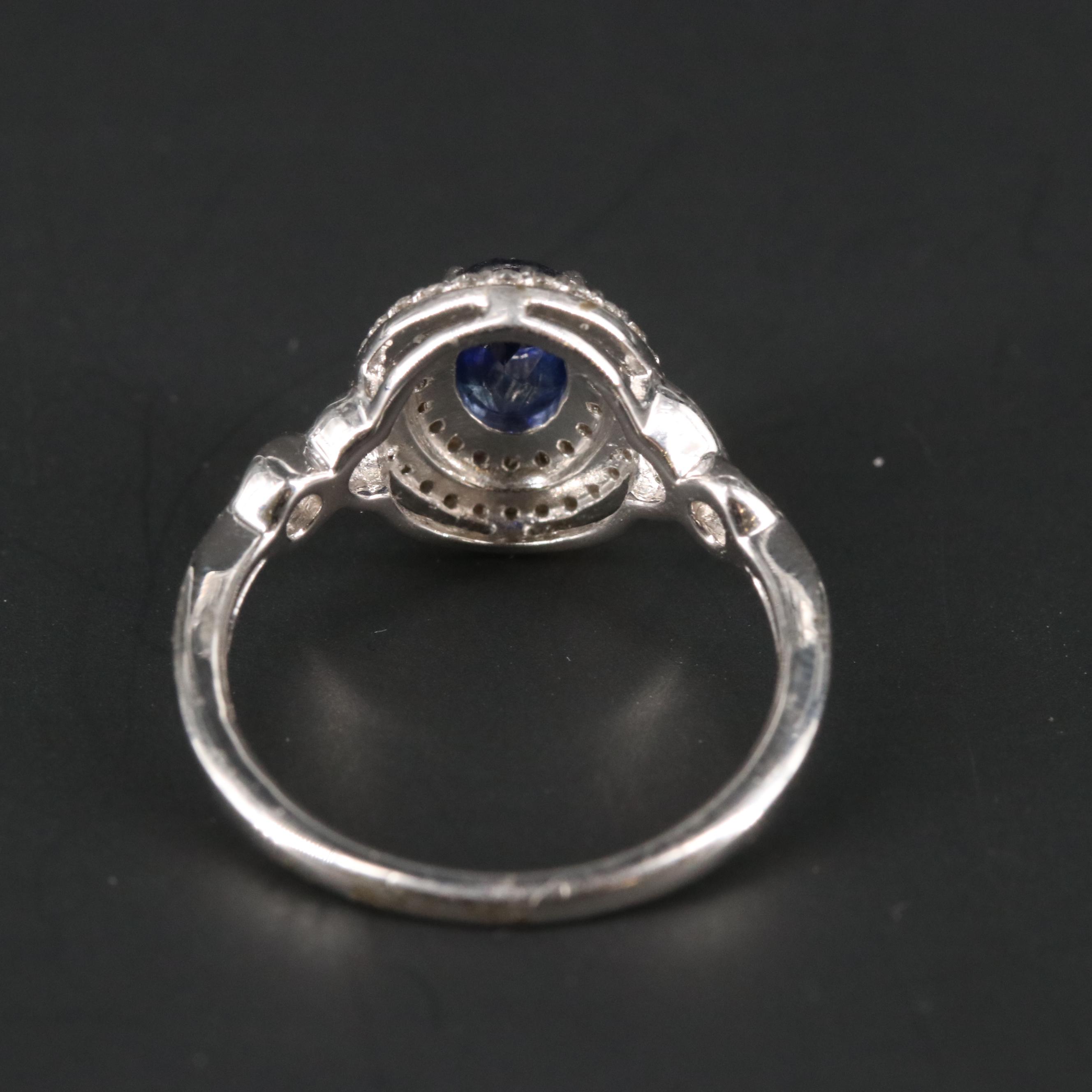 Sterling Silver Sapphire Ring