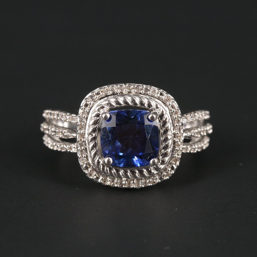 Sterling Silver Sapphire Ring