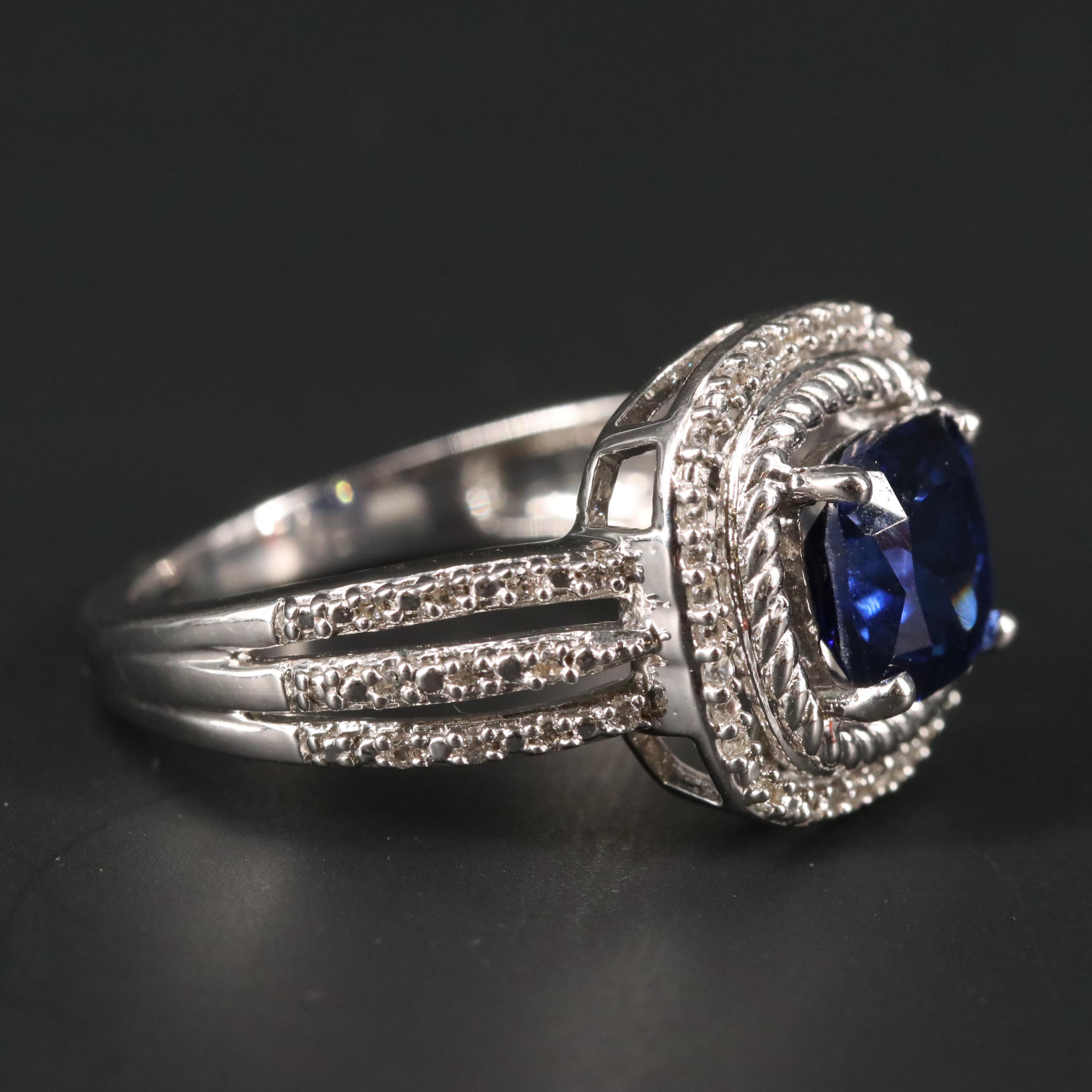 Sterling Silver Sapphire Ring
