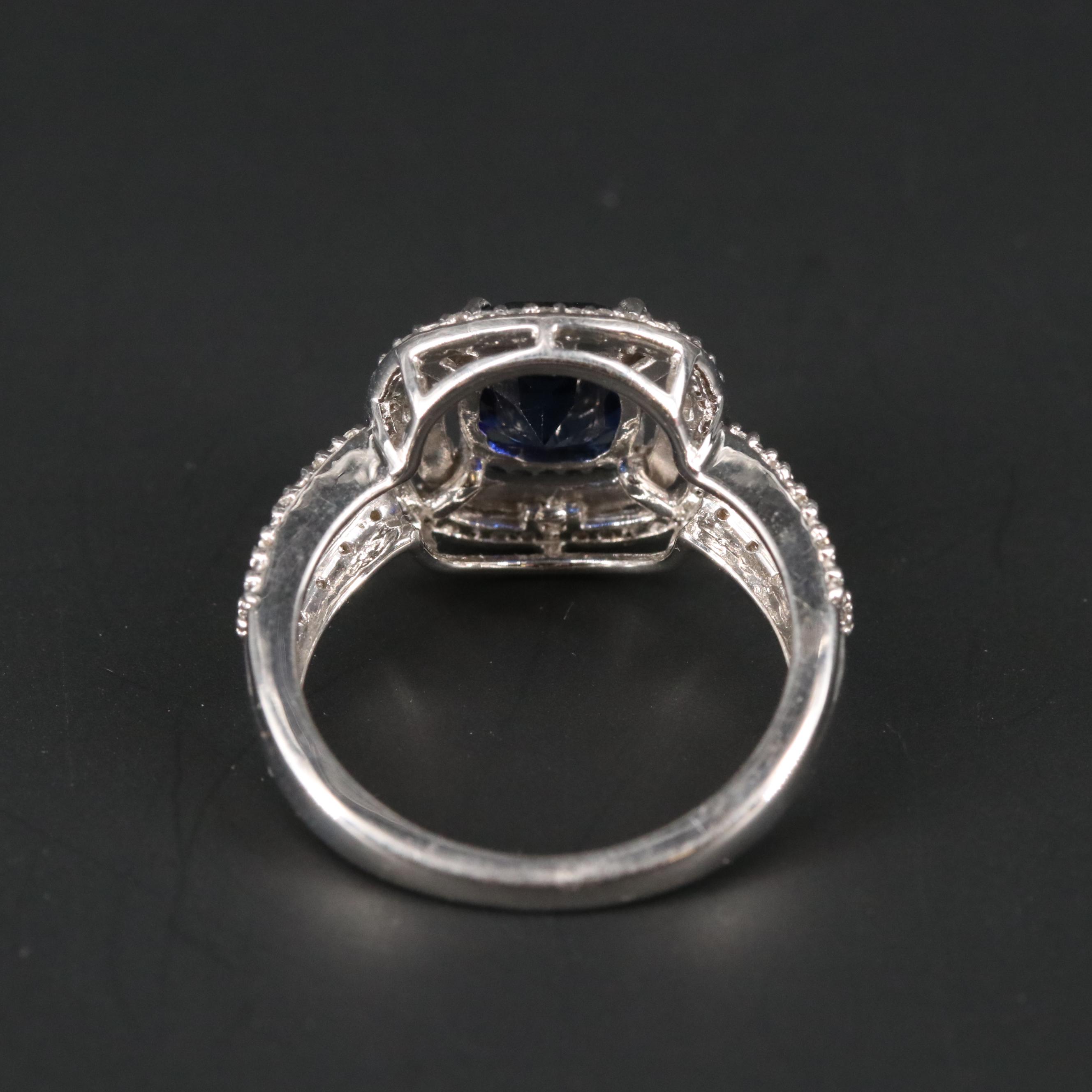 Sterling Silver Sapphire Ring