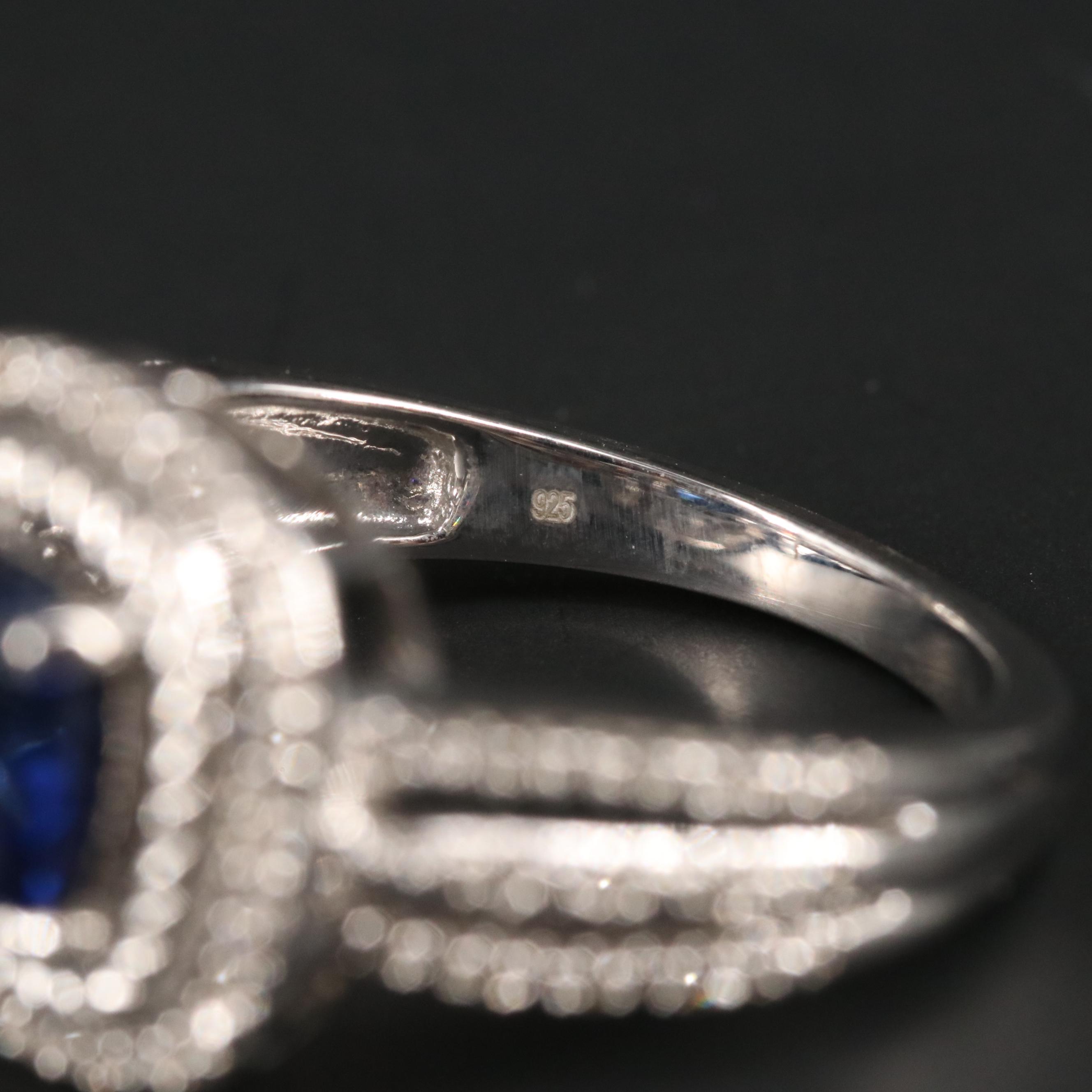 Sterling Silver Sapphire Ring