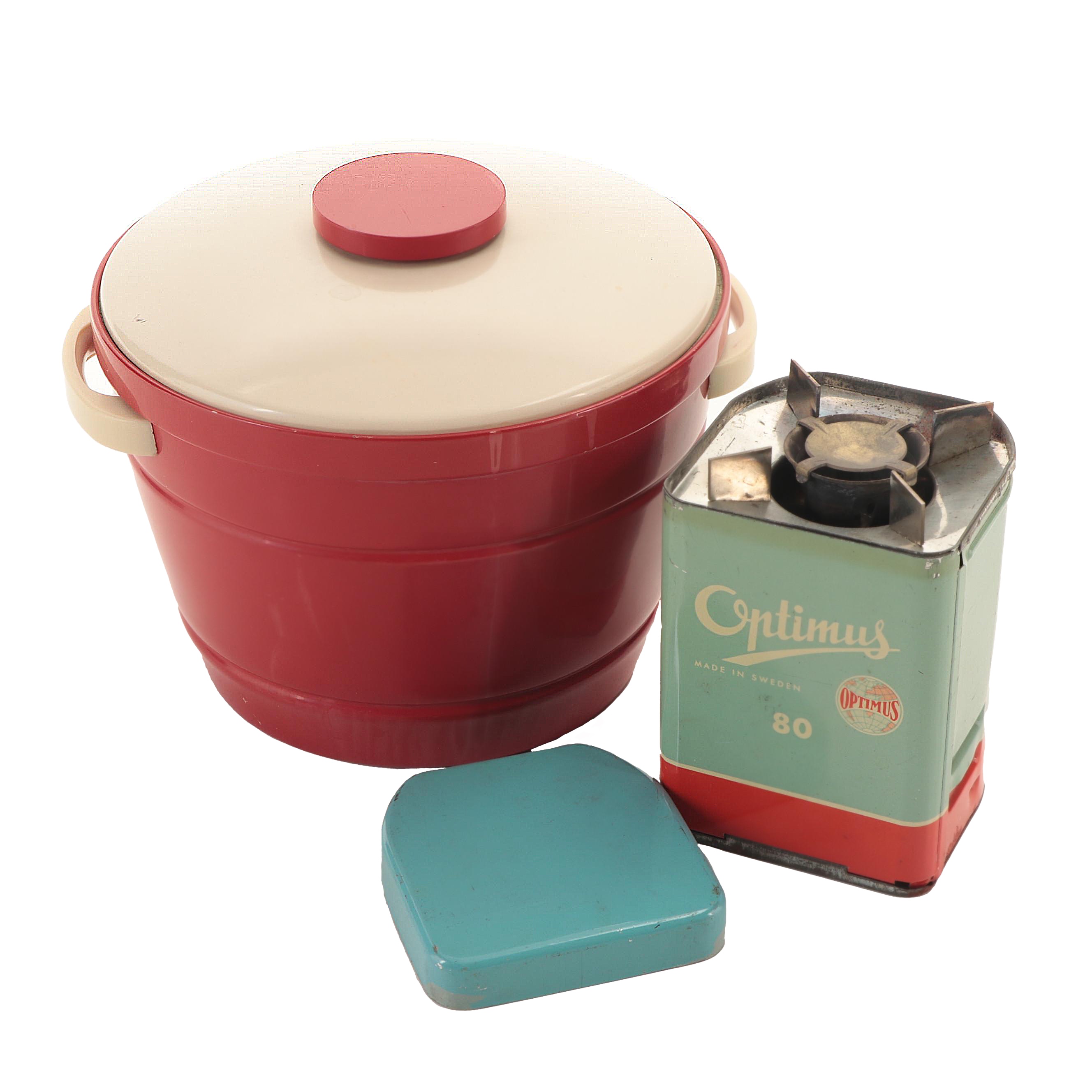 Thermos Glass Insulated Ice Bucket with Optimus Portable Burner