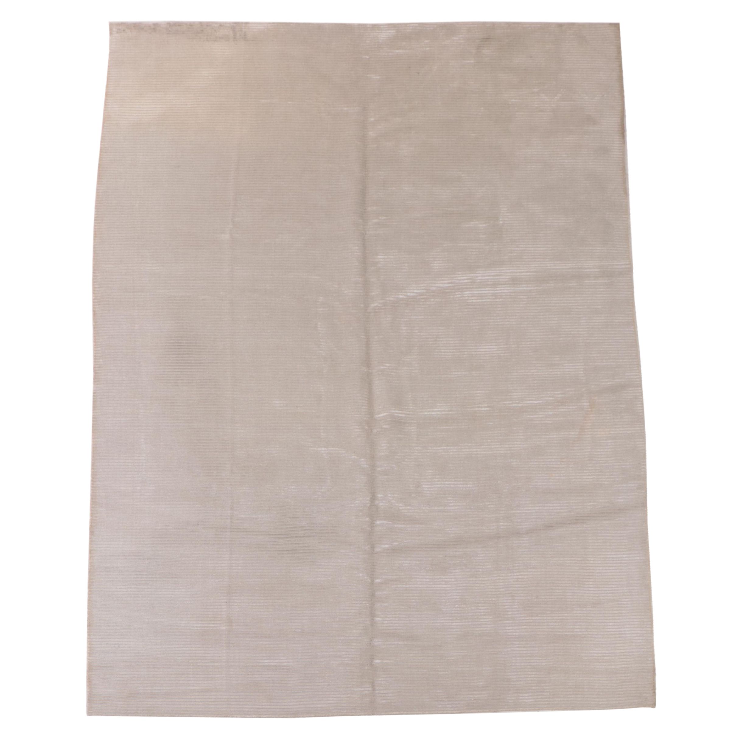 8'11 x 12' Hand-Knotted Indian Textured Solid Chenille Room Size Rug