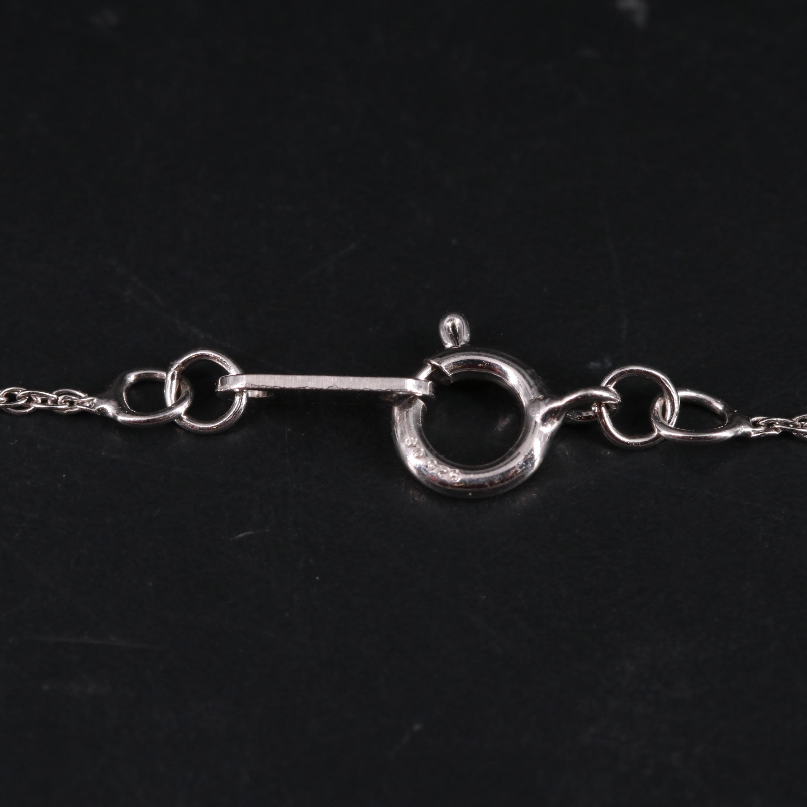 Sterling Silver Topaz and Sapphire Pendant Necklace