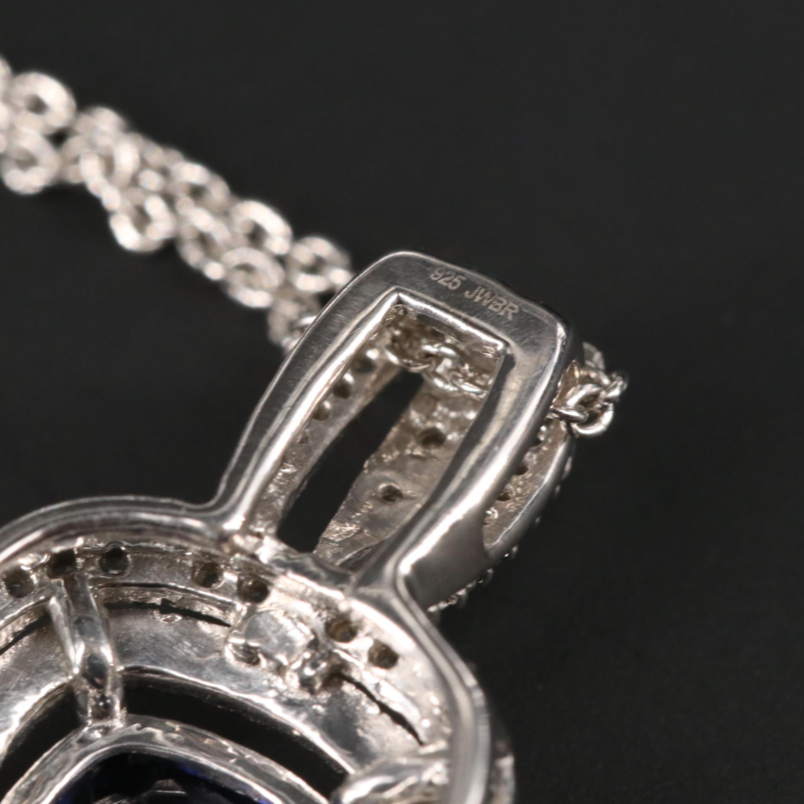 Sterling Silver Sapphire Necklace