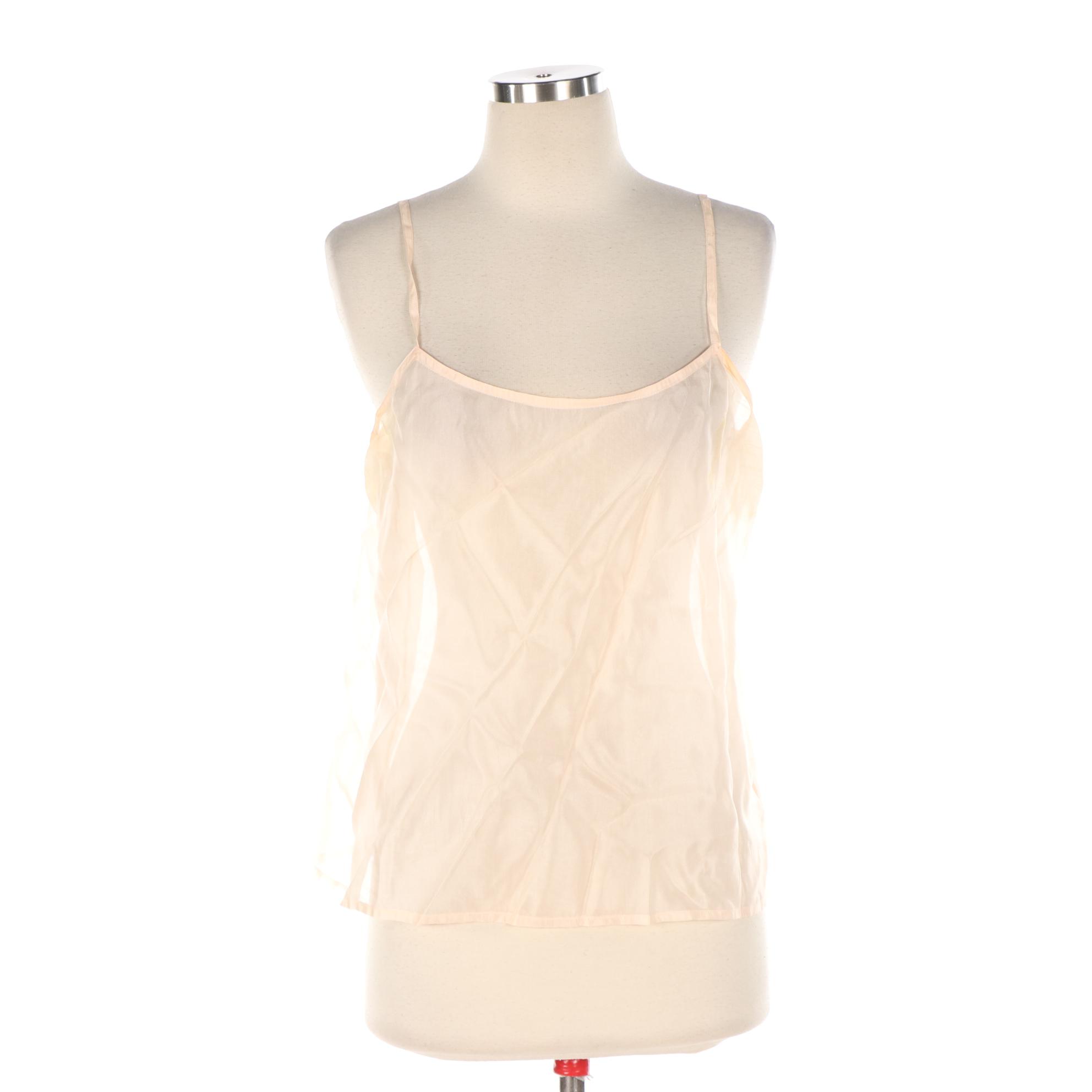 Chanel Silk Organza Blouse with Matching Camisole, 1980's