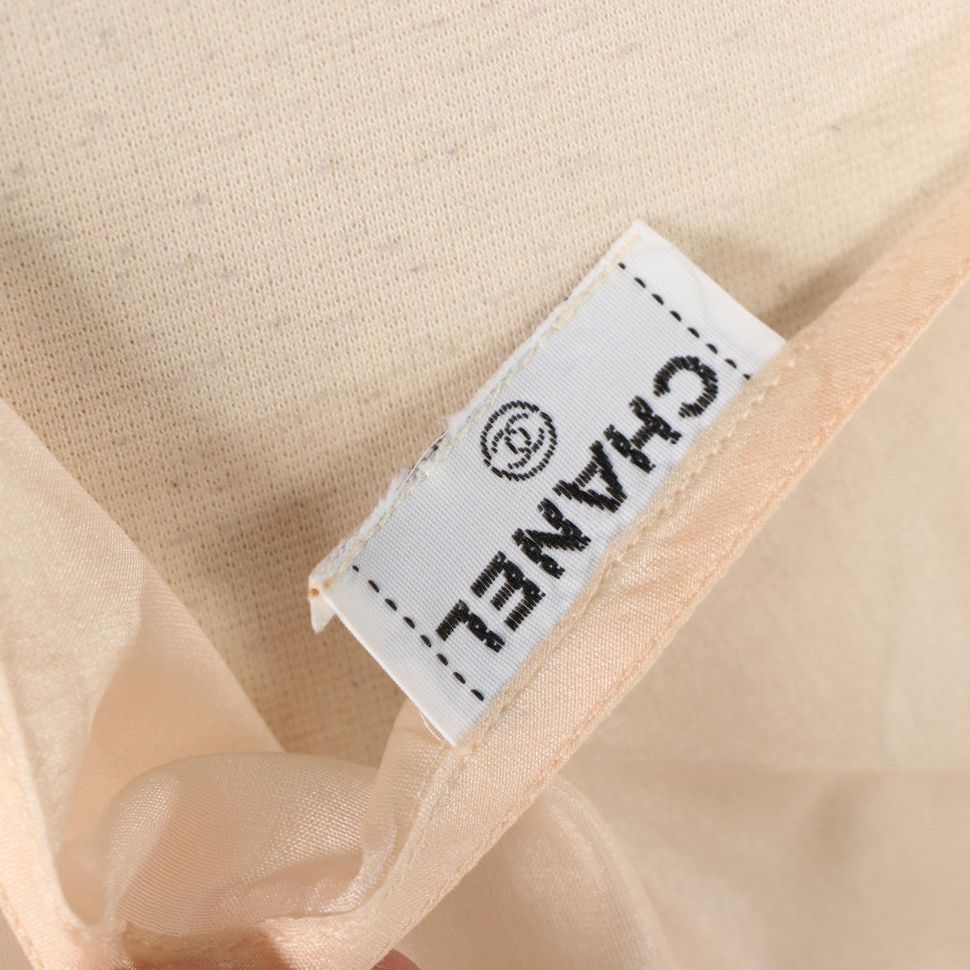 Chanel Silk Organza Blouse with Matching Camisole, 1980's