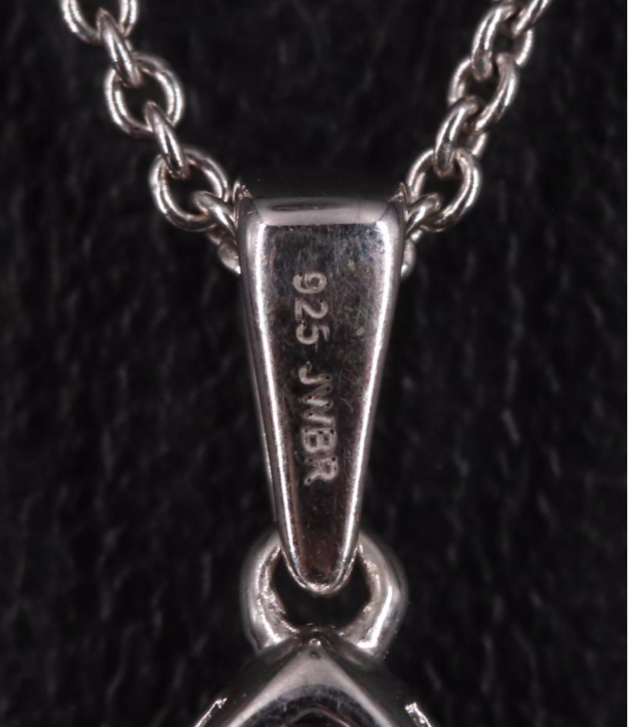 Sterling Silver Opal Sapphire and Topaz Pendant Necklace