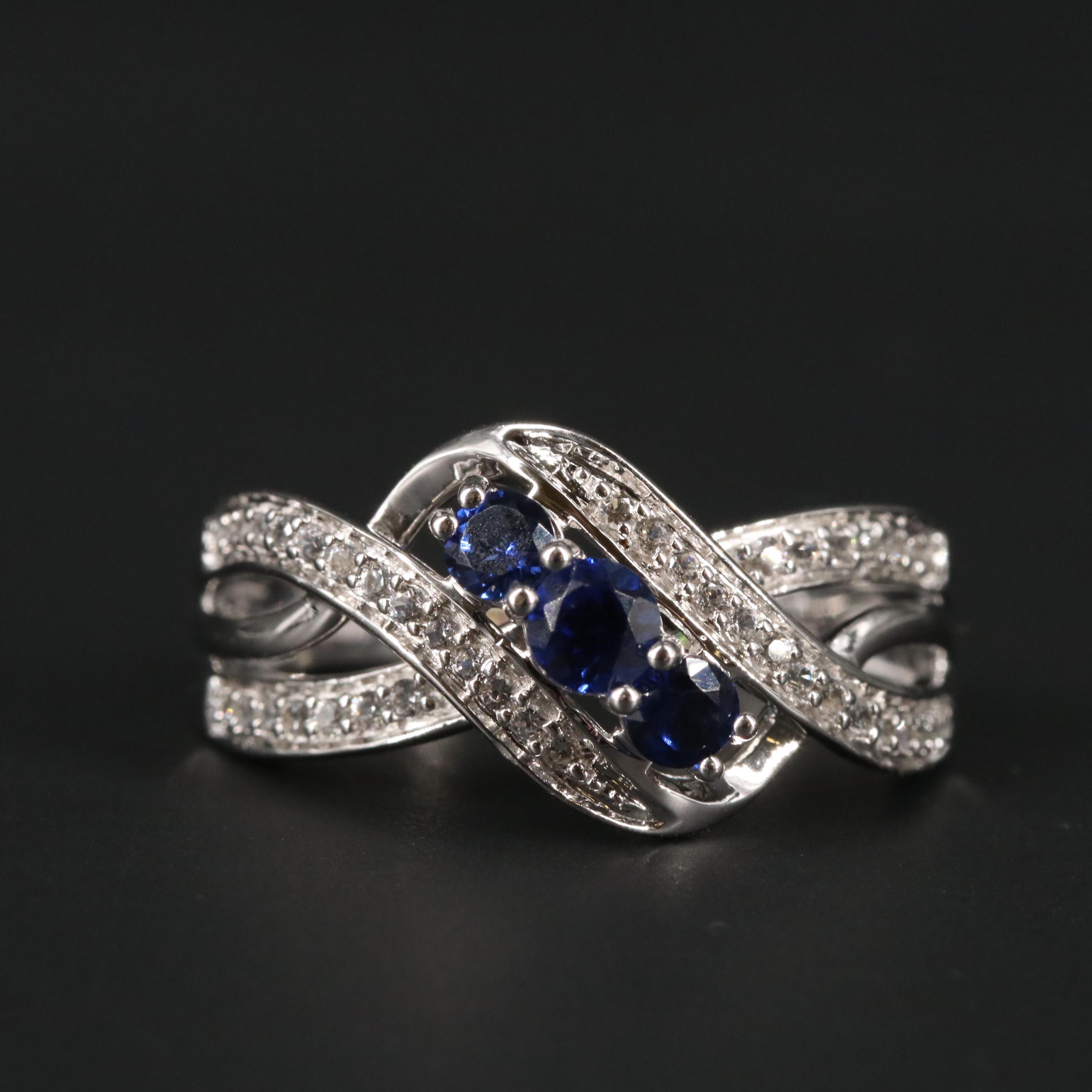 Sterling Silver Sapphire Ring
