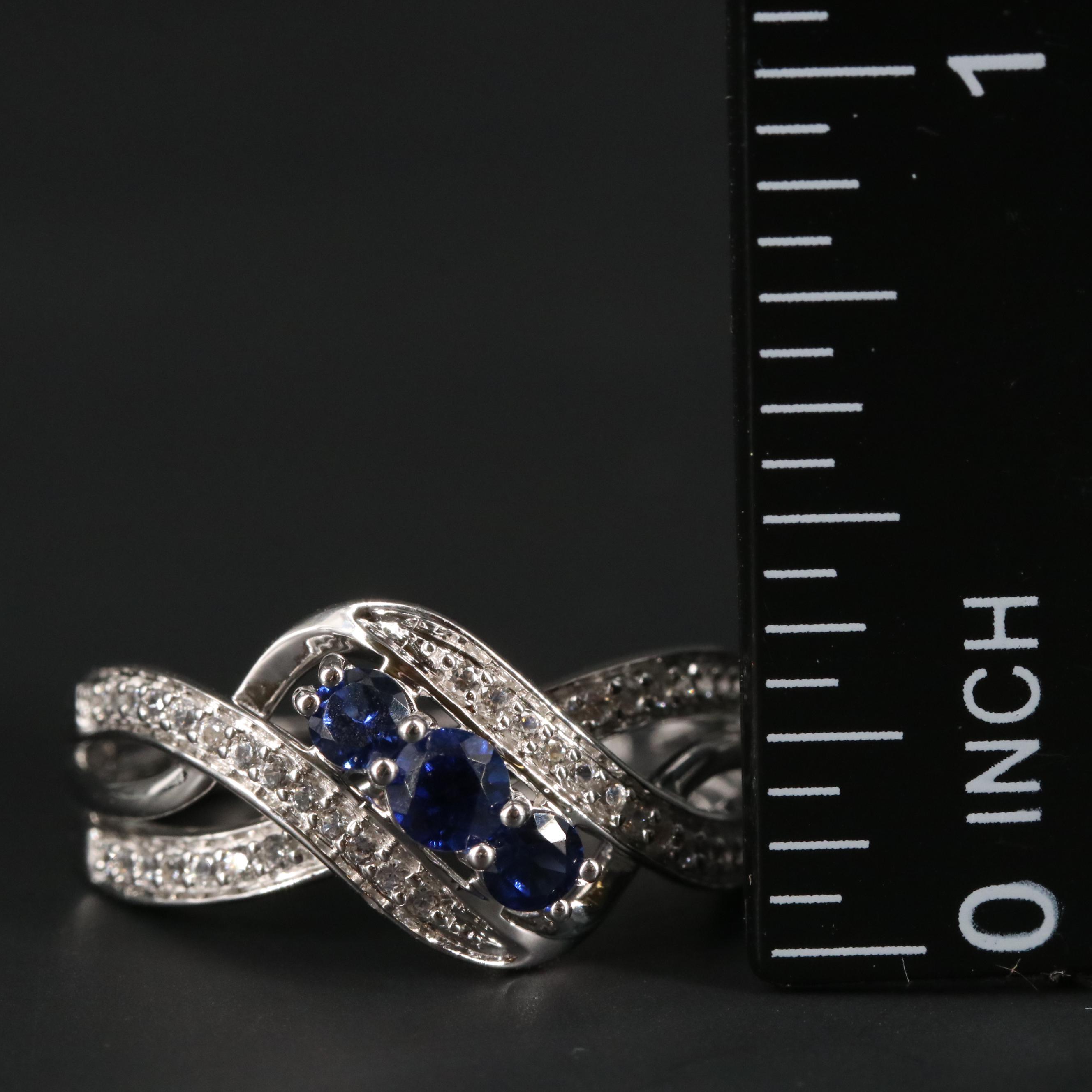 Sterling Silver Sapphire Ring