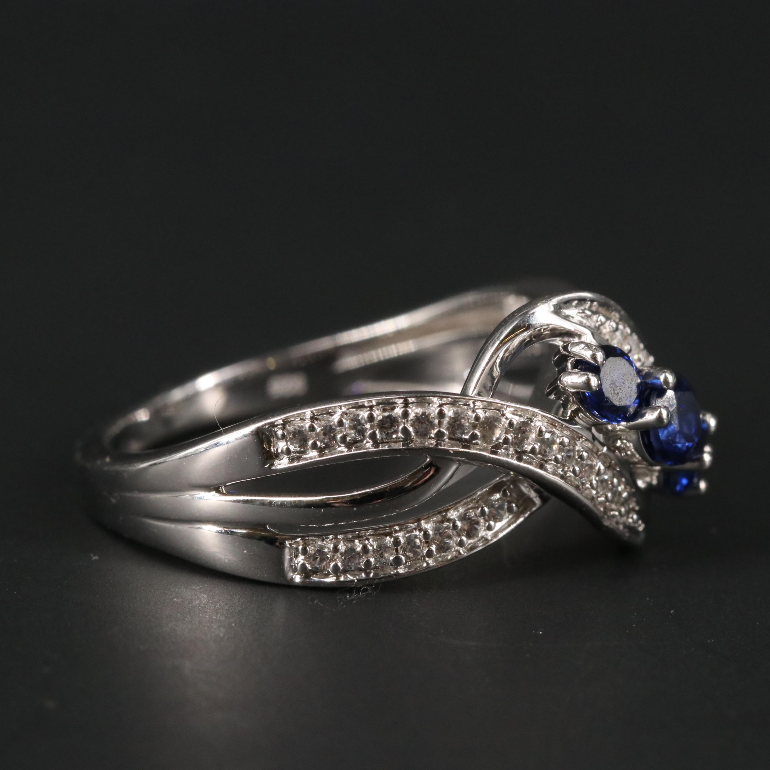 Sterling Silver Sapphire Ring