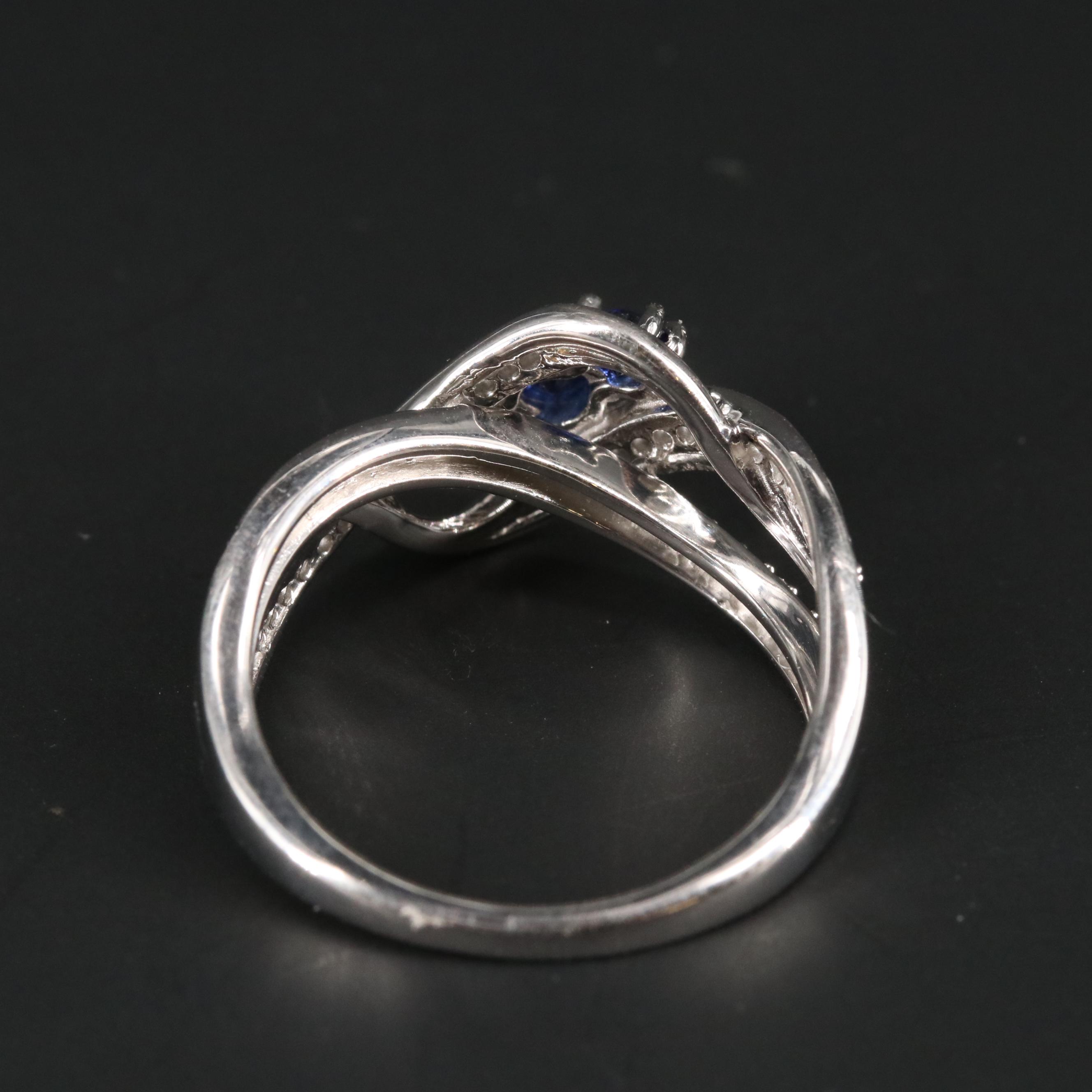 Sterling Silver Sapphire Ring