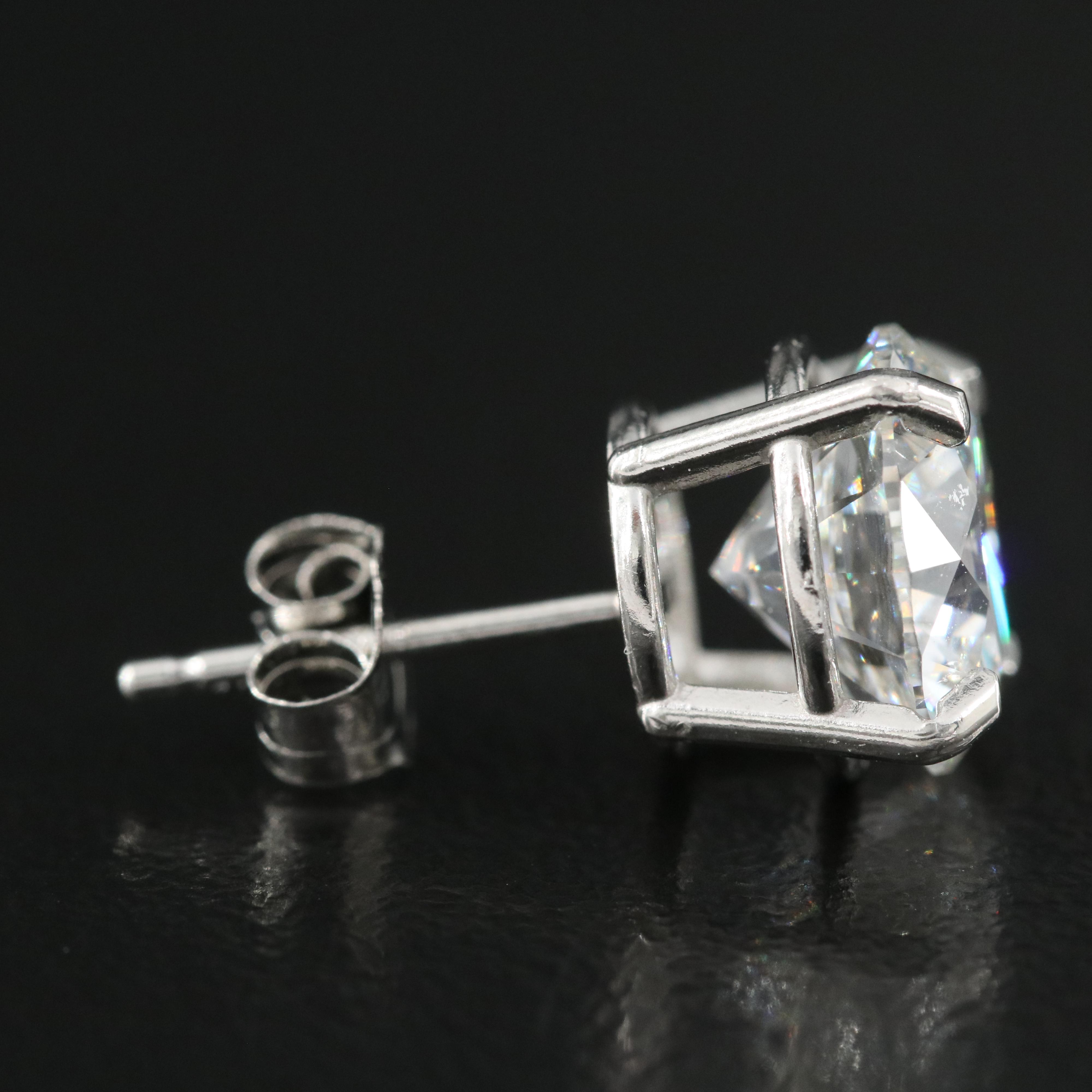 Platinum 4.16 CTW Lab Grown Diamond Stud Earrings with IGI Reports