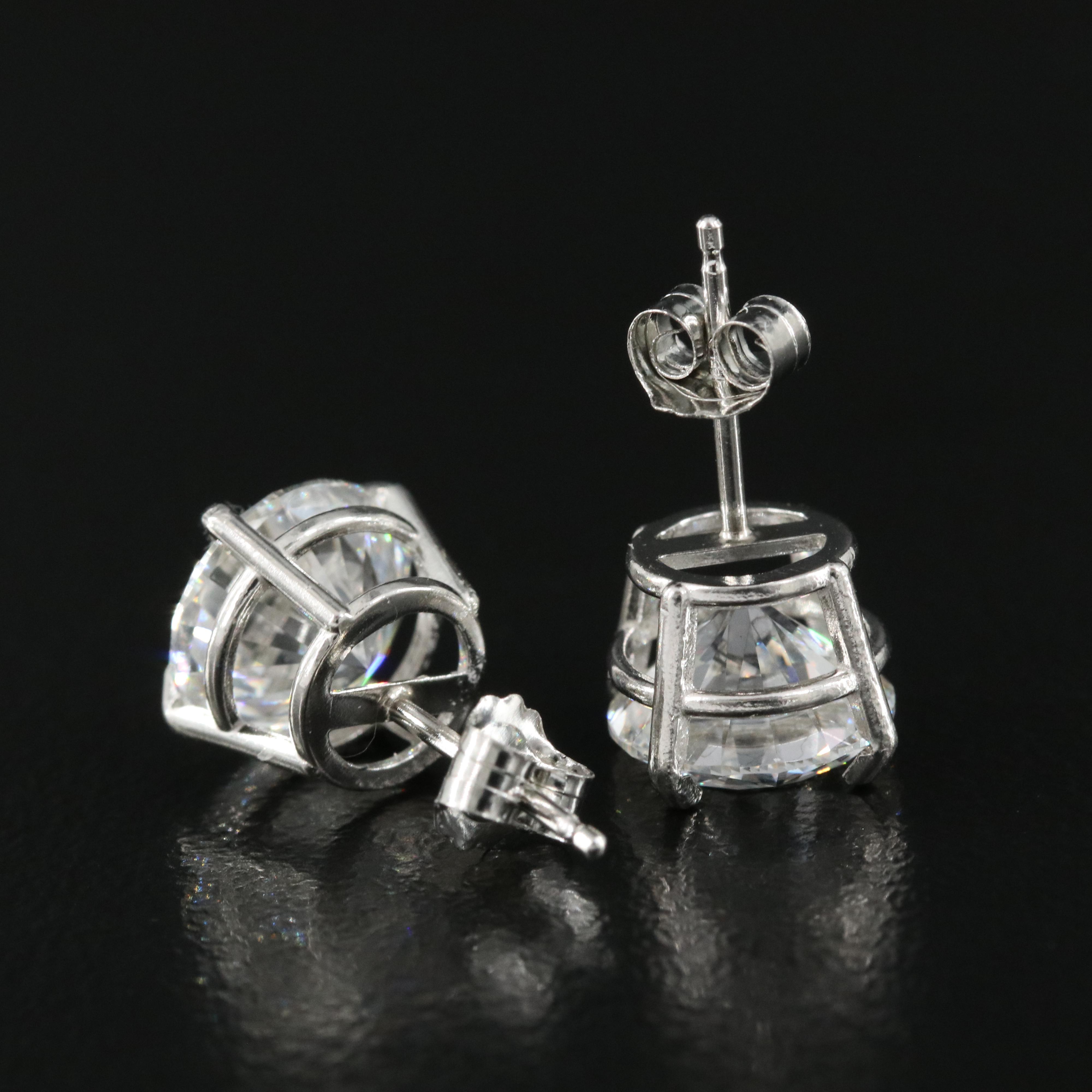 Platinum 4.16 CTW Lab Grown Diamond Stud Earrings with IGI Reports