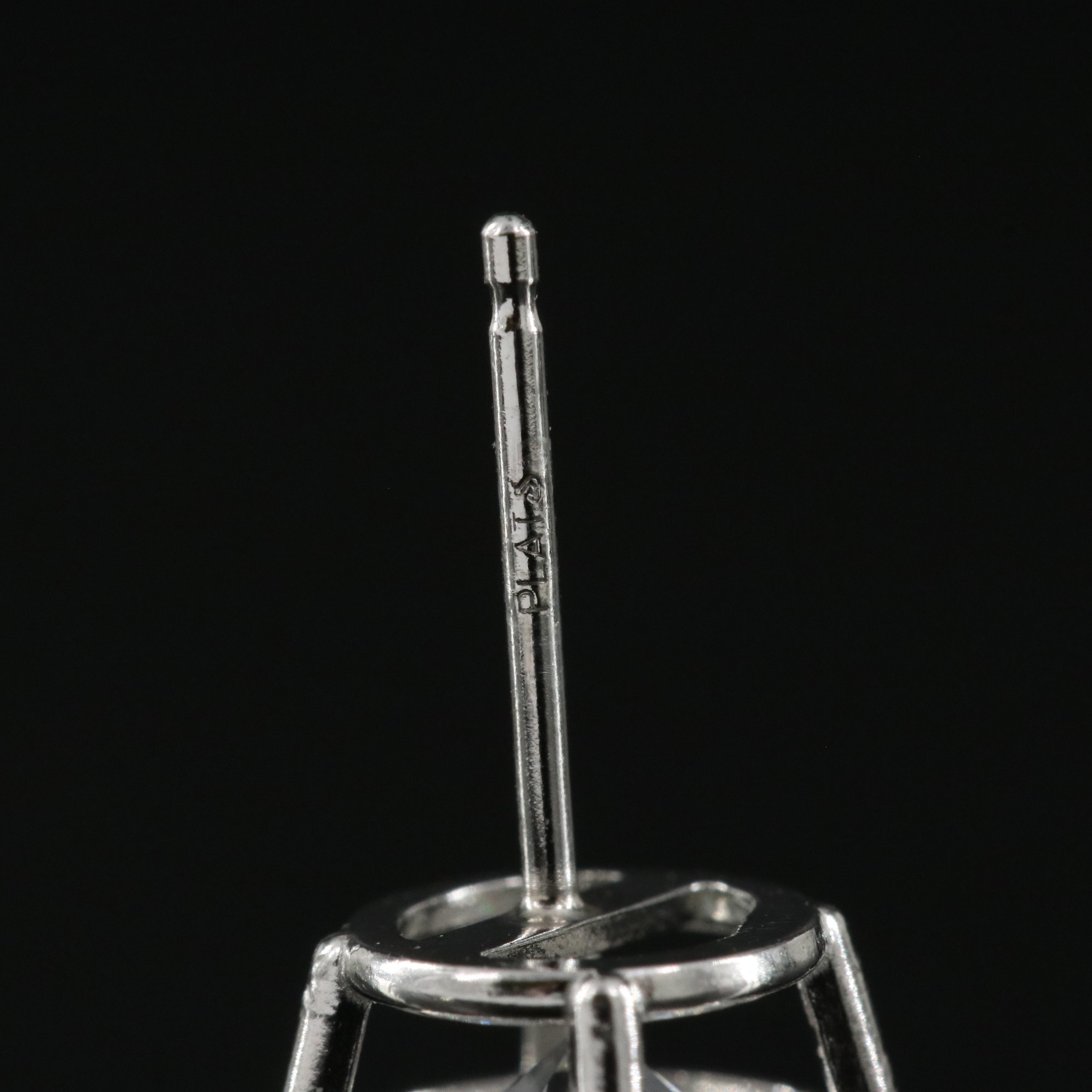 Platinum 4.16 CTW Lab Grown Diamond Stud Earrings with IGI Reports