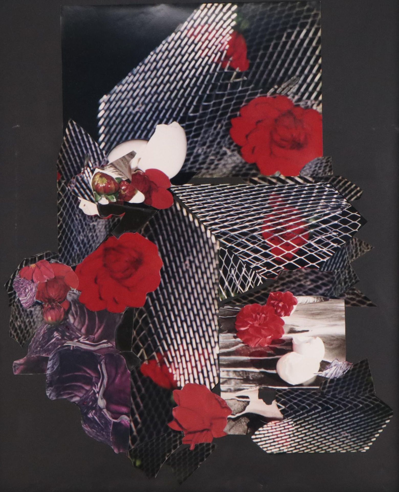 Bernyce Alpert Winick Mixed Mixed Print Collage of Flowers