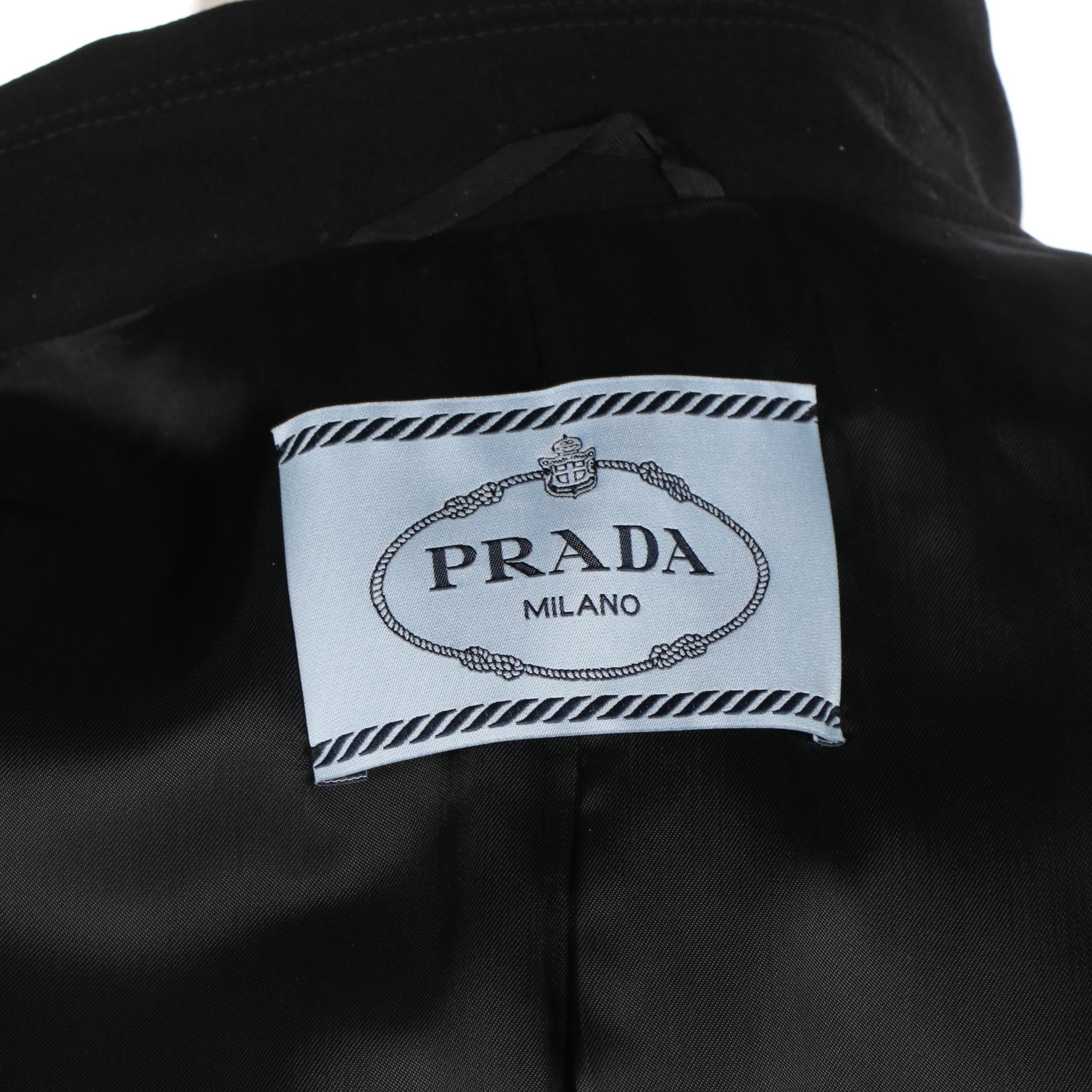 Prada Black Double-Breasted Blazer