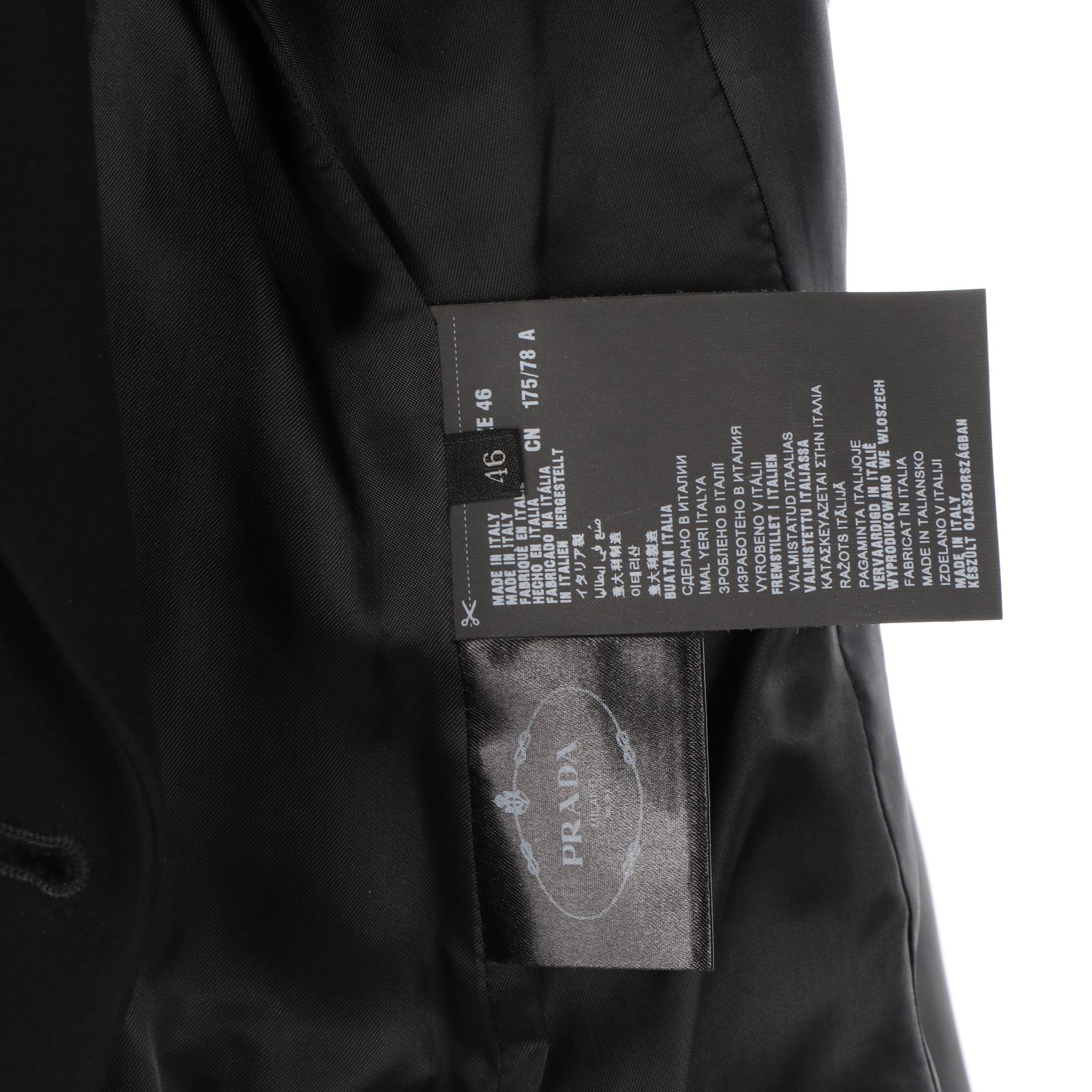 Prada Black Double-Breasted Blazer