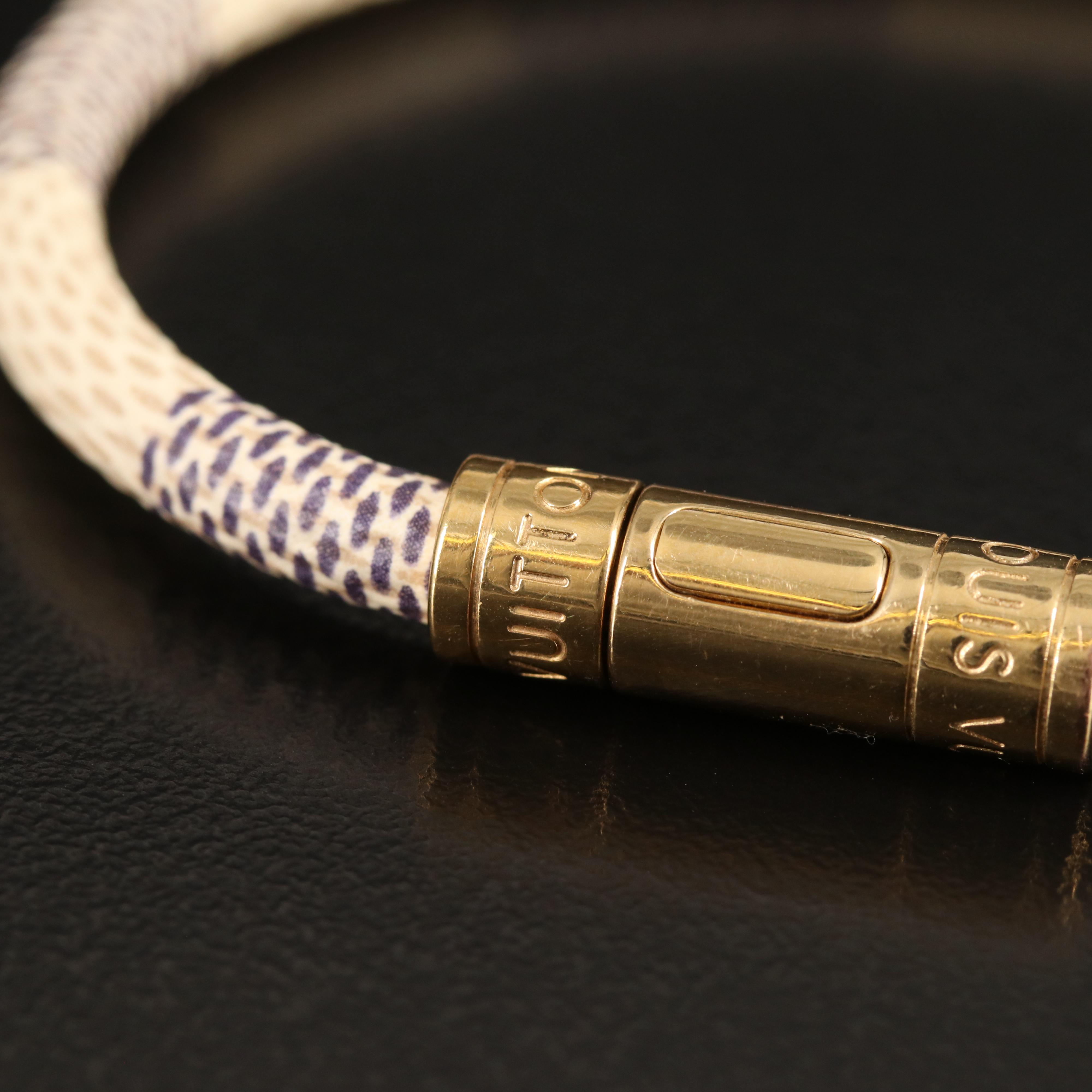 Louis Vuitton "Keep It" Bracelet in Damier Azur