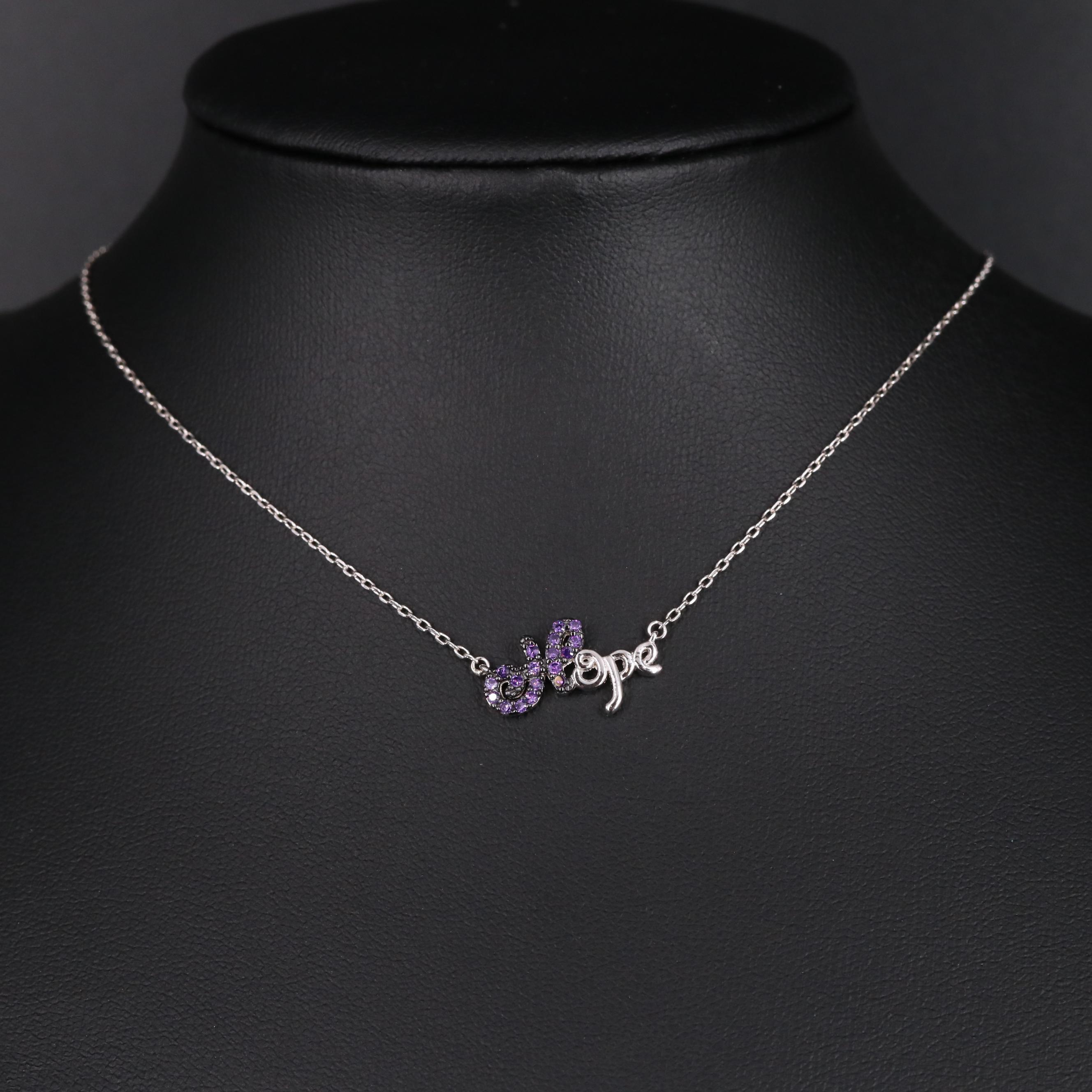 Sterling Silver Cubic Zirconia Necklace