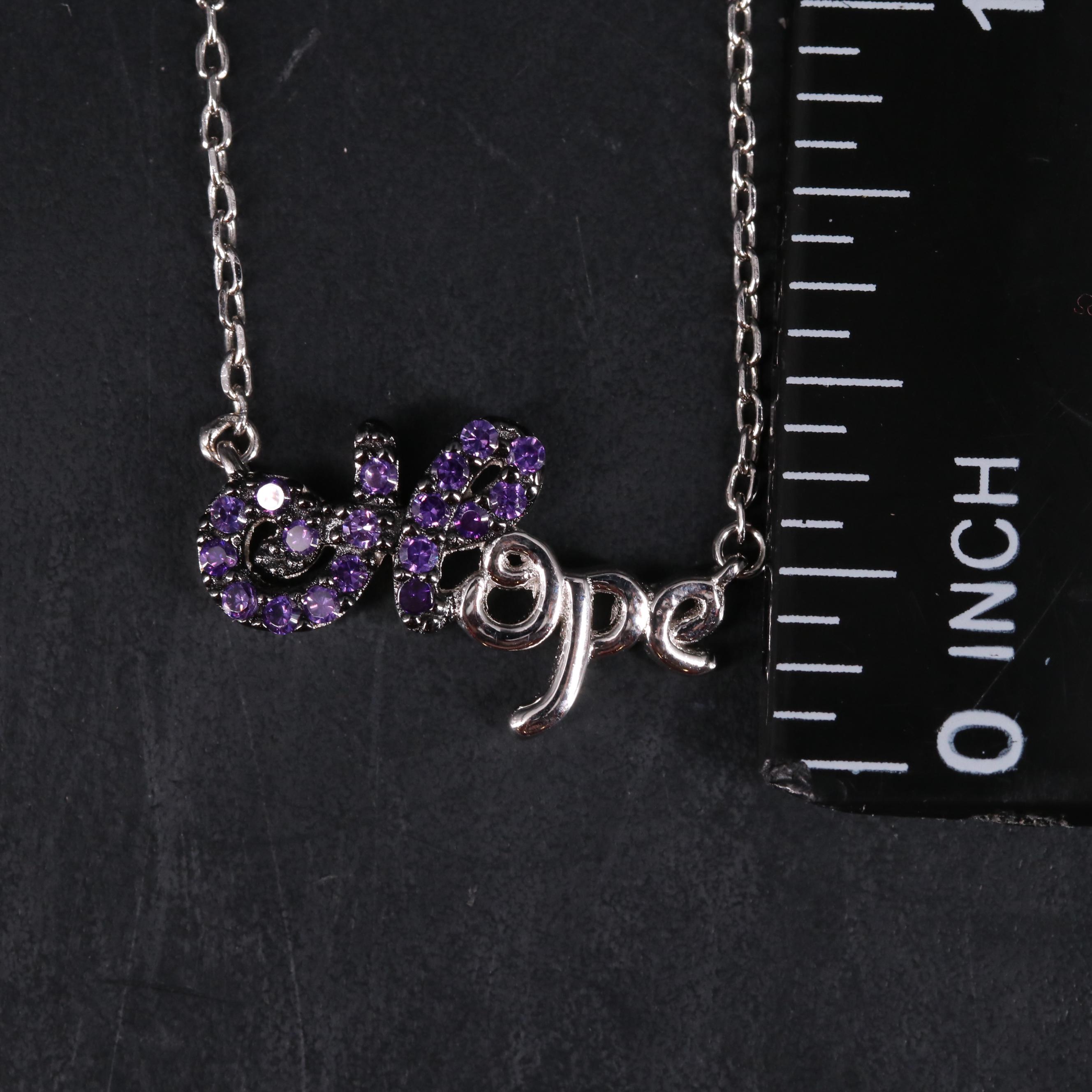 Sterling Silver Cubic Zirconia Necklace