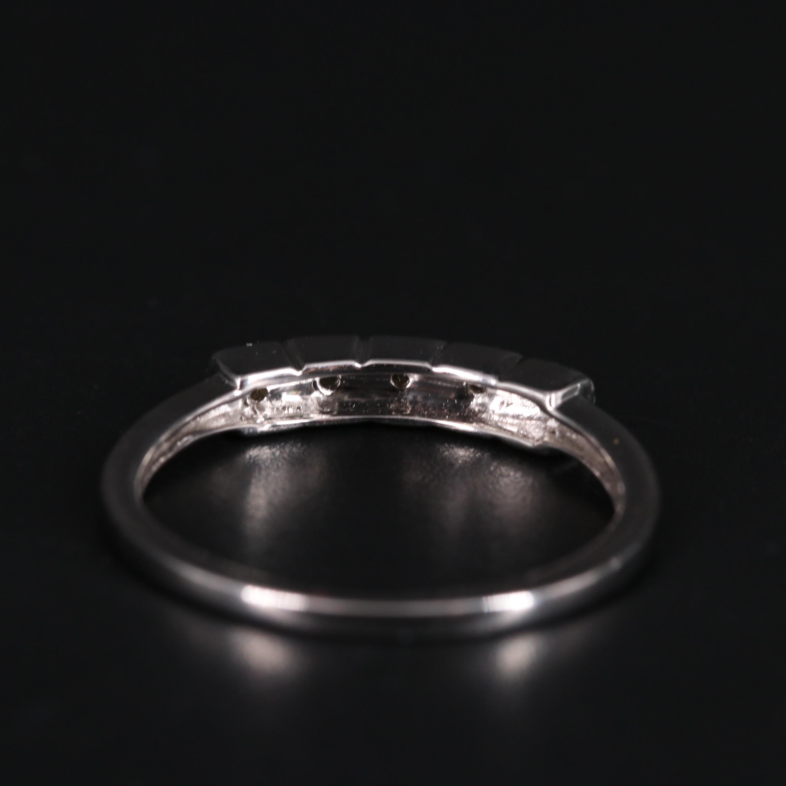 Sterling Silver Citrine and Diamond Ring