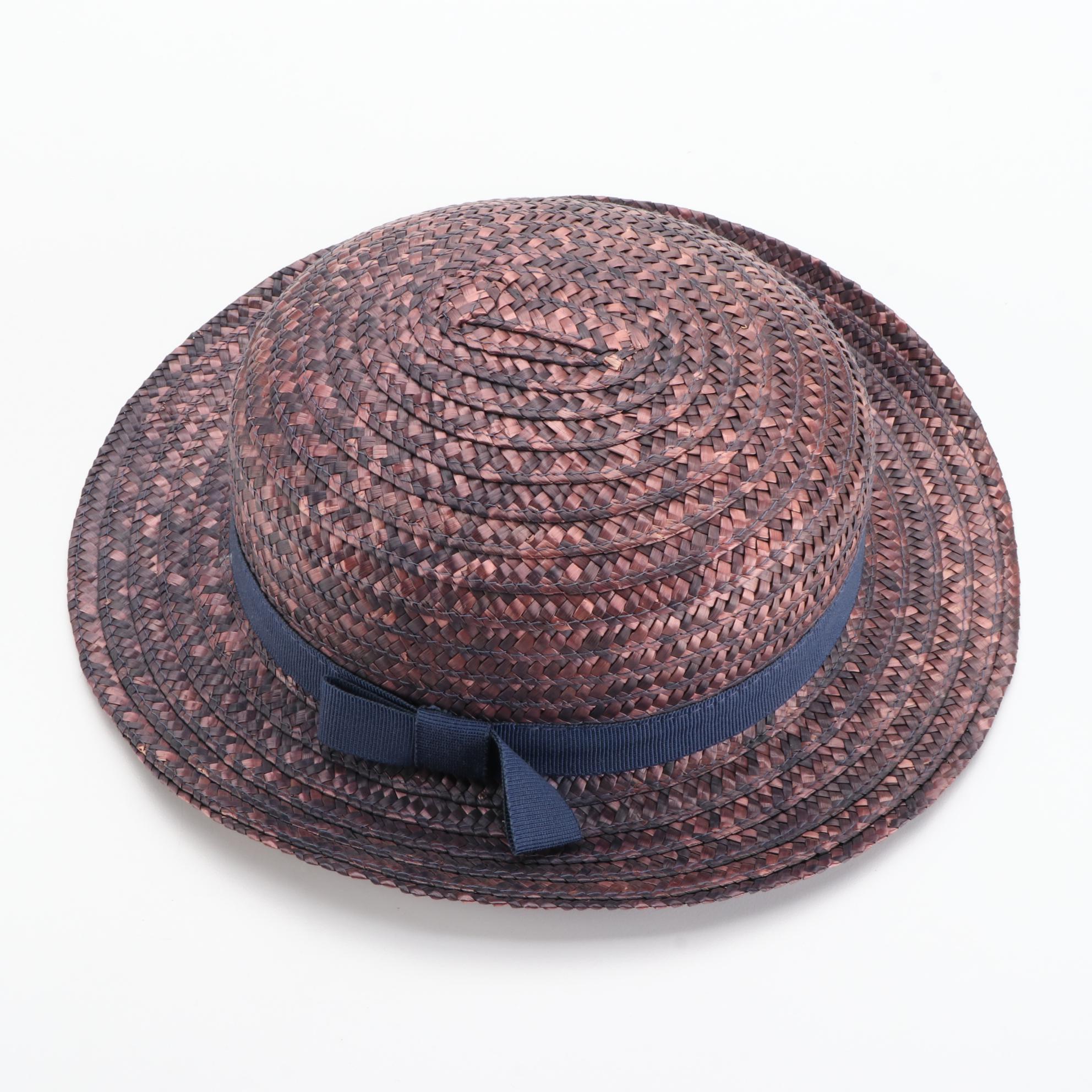 Marshall Field's Straw Hat, New York Creation Small Brim Hat, and Breton Hat