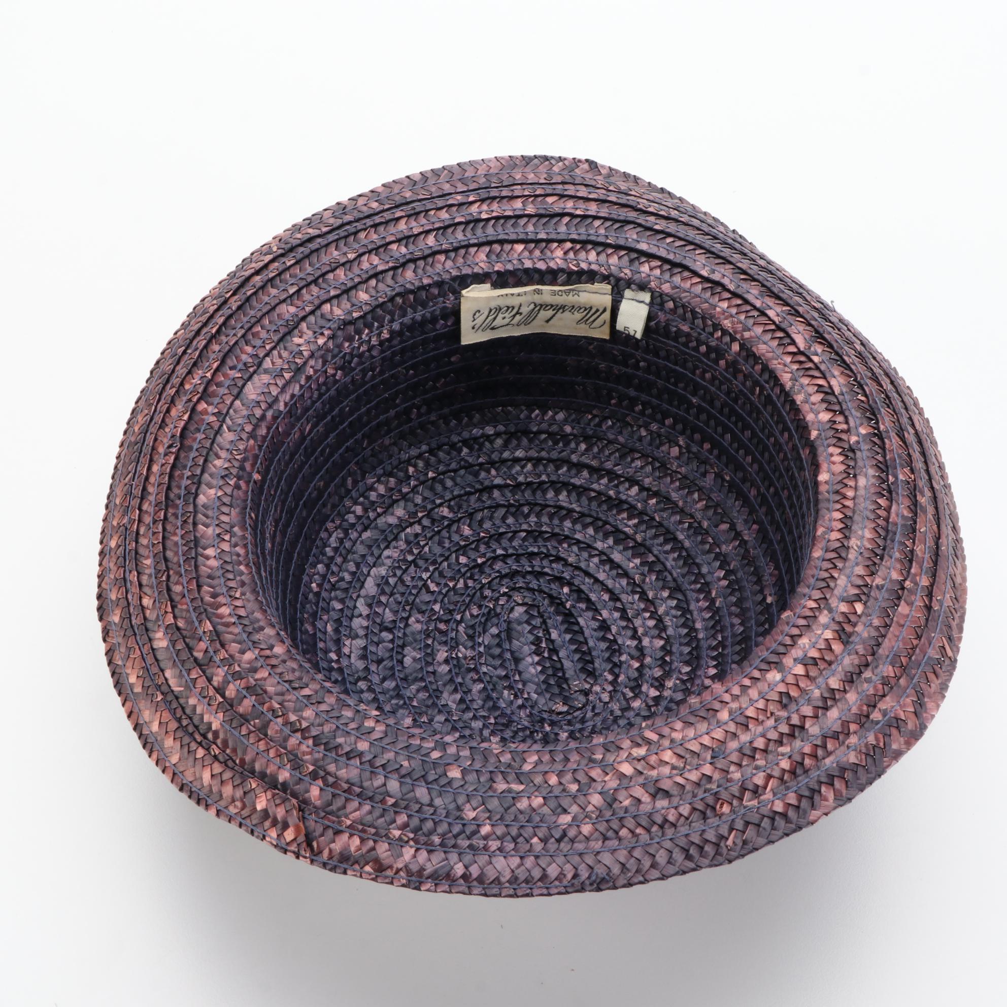 Marshall Field's Straw Hat, New York Creation Small Brim Hat, and Breton Hat