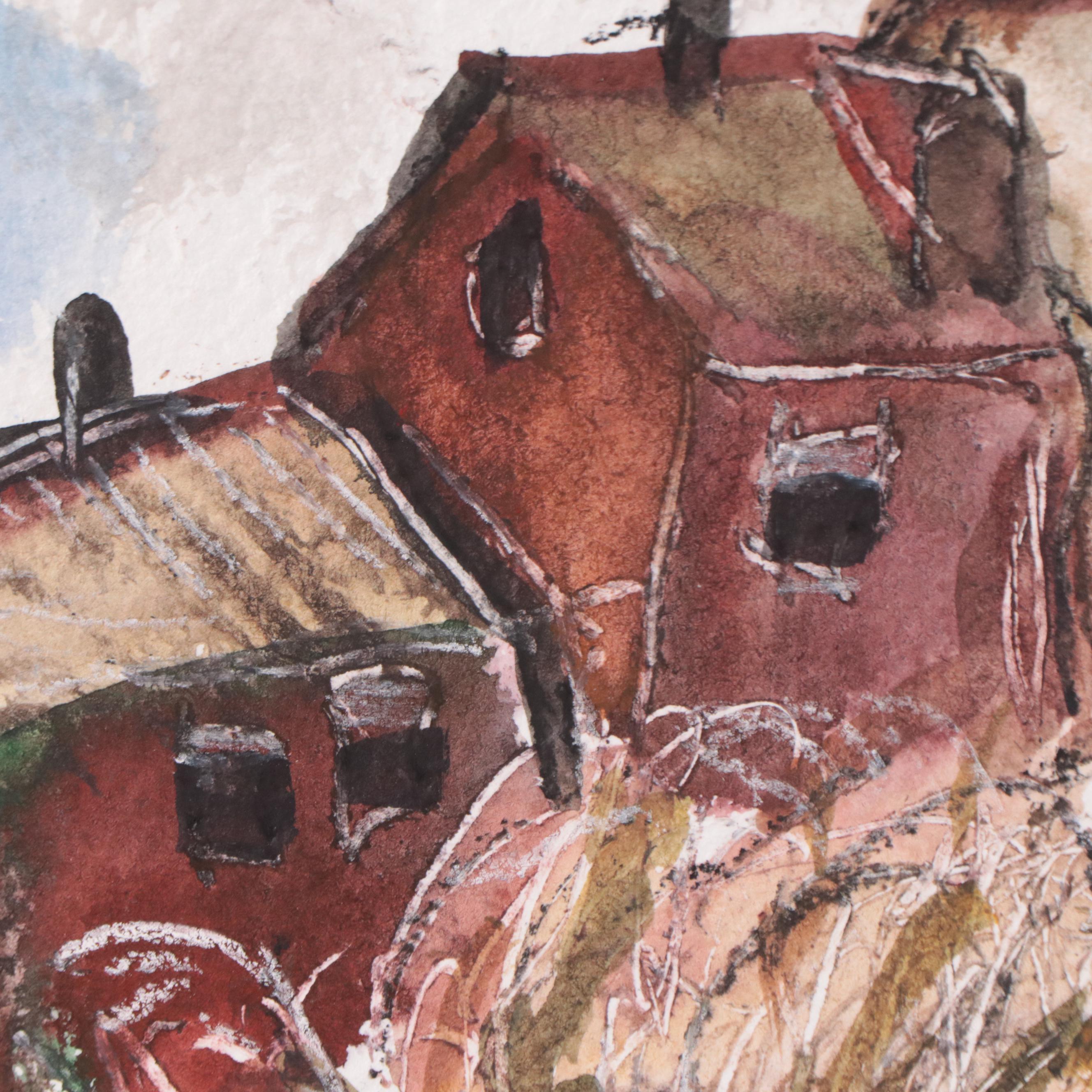 Marina Mozhayeva Rural Scene Watercolor Painting, 2013