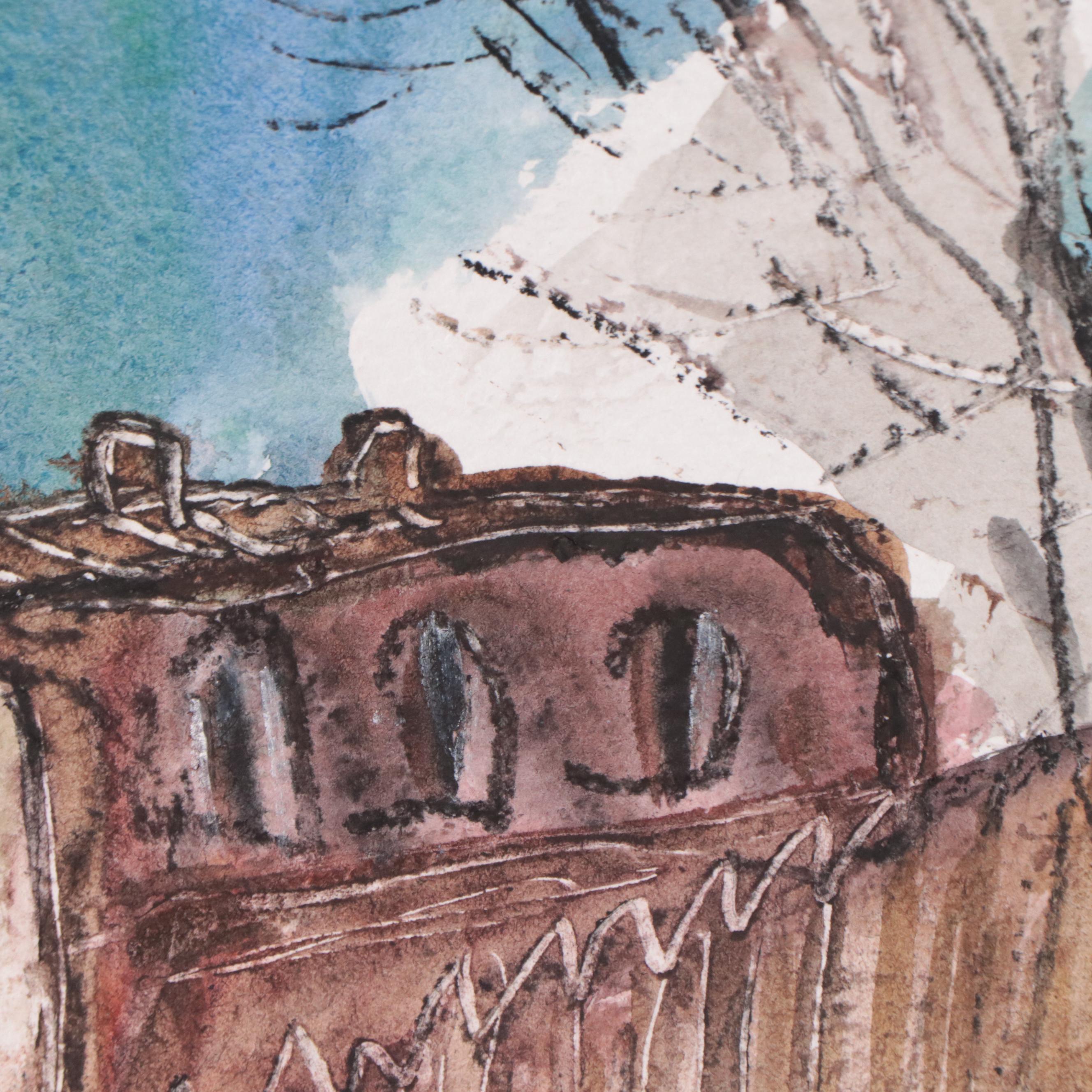 Marina Mozhayeva Rural Scene Watercolor Painting, 2013