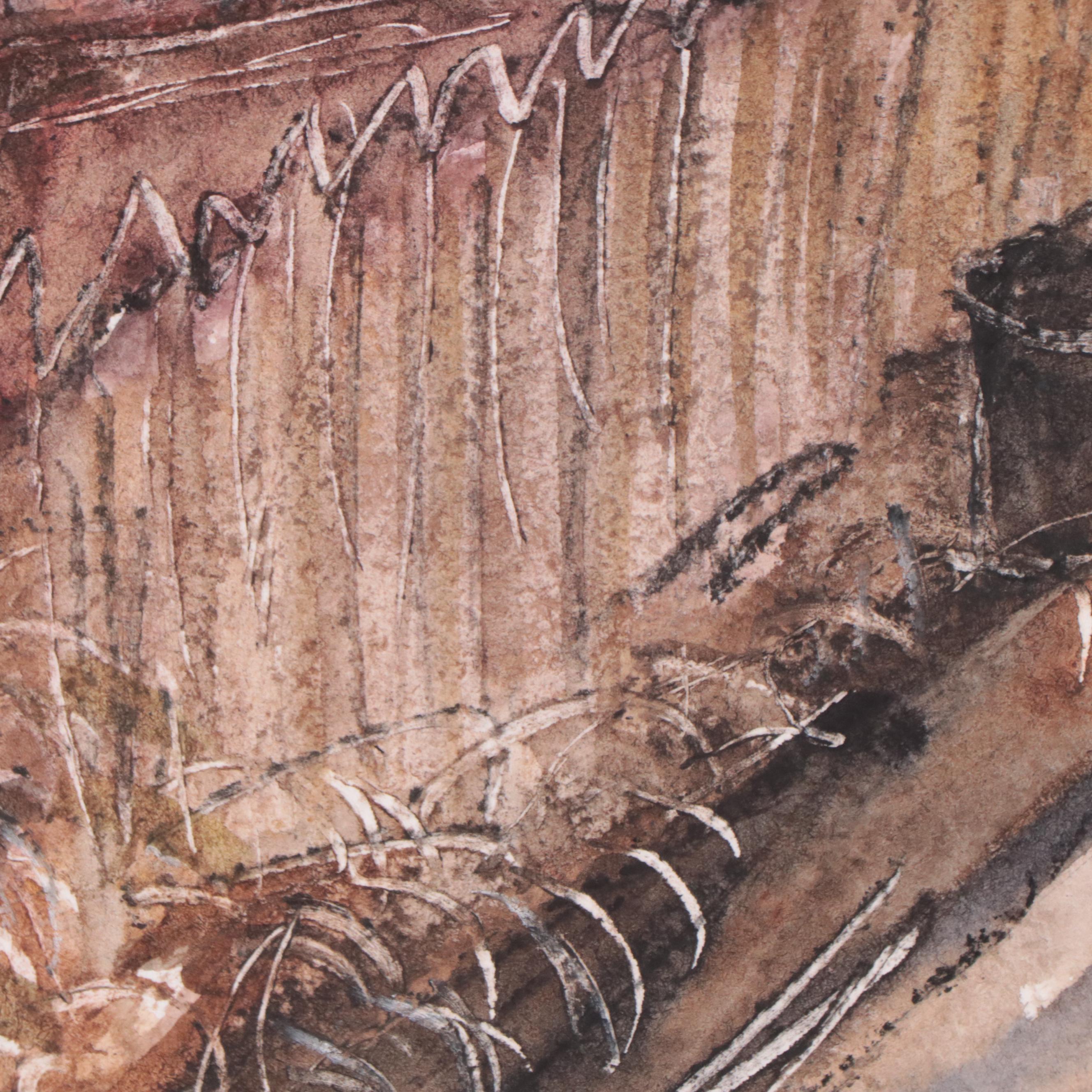 Marina Mozhayeva Rural Scene Watercolor Painting, 2013