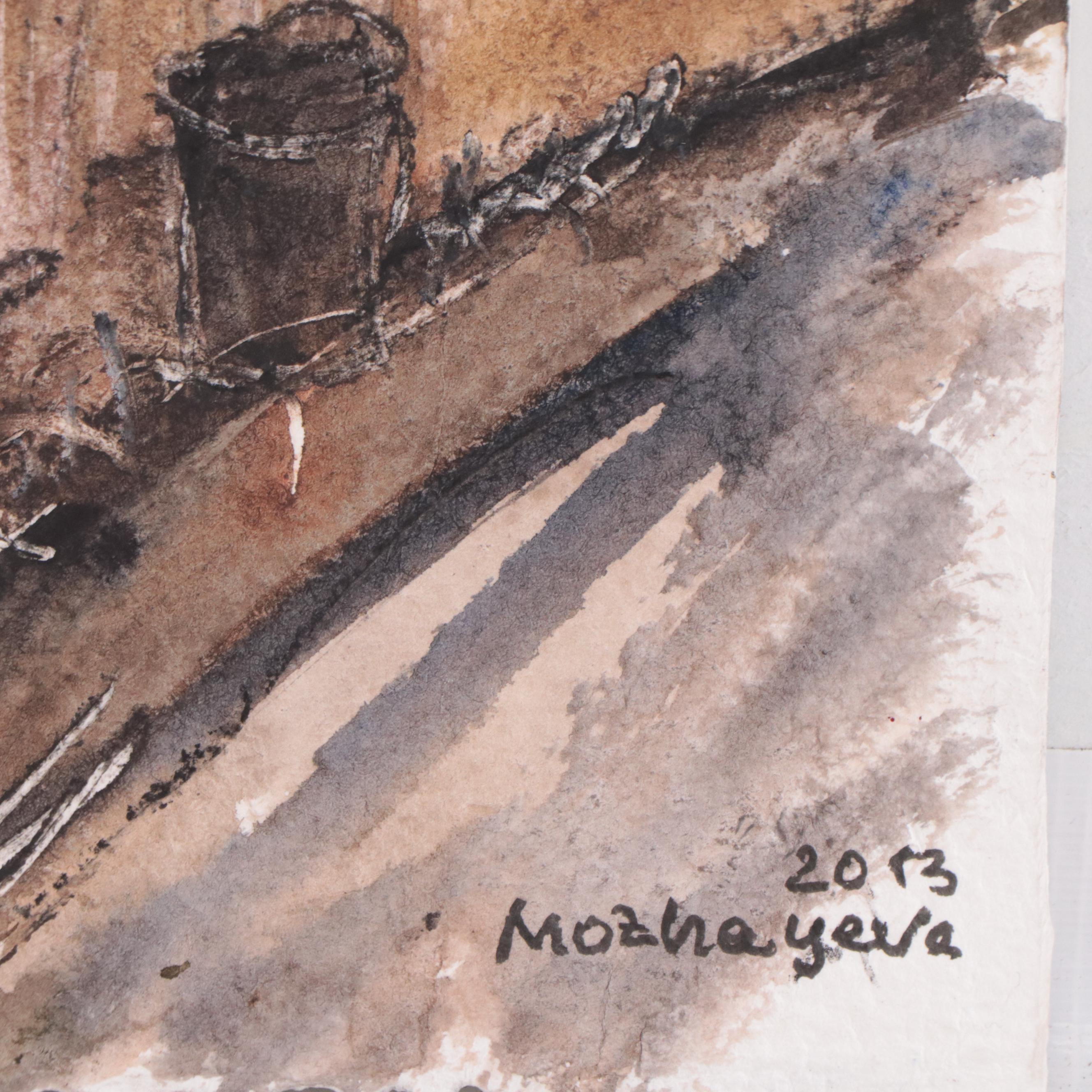 Marina Mozhayeva Rural Scene Watercolor Painting, 2013