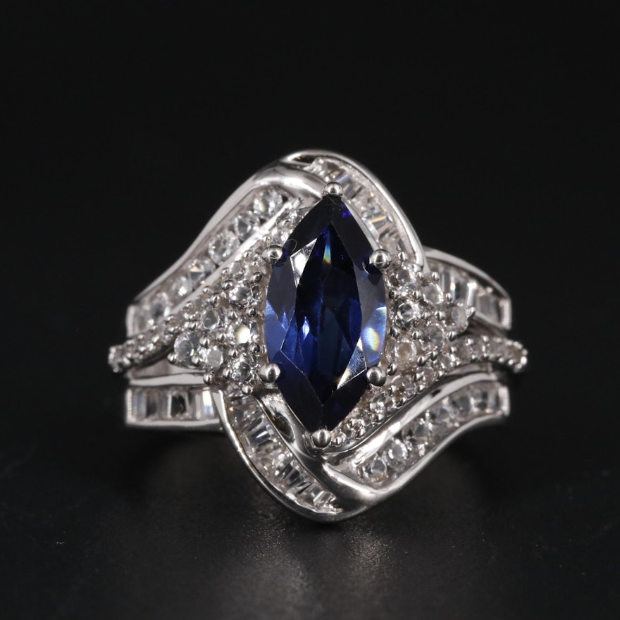 Sterling Silver Sapphire Ring