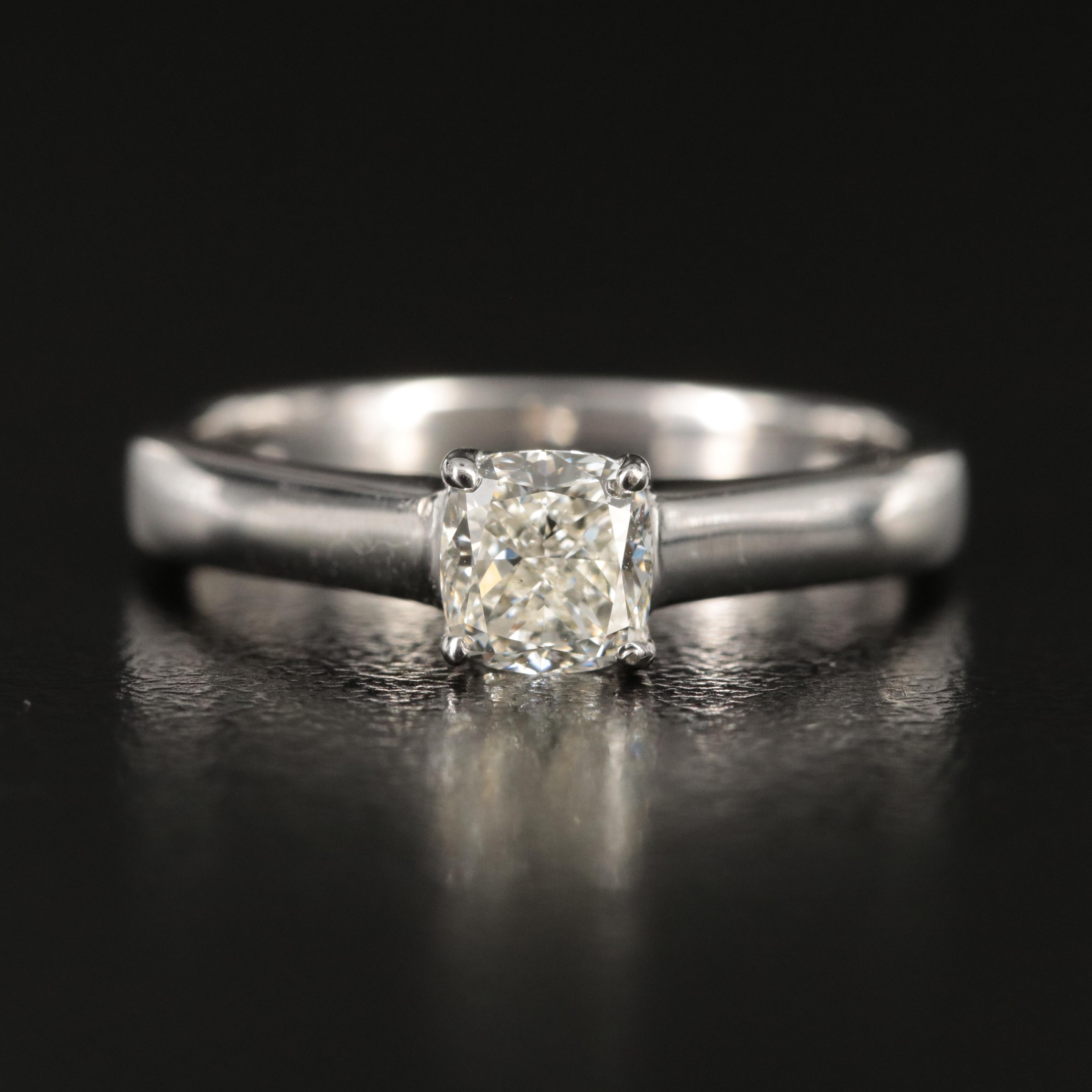 14K 0.81 CT Diamond Solitaire Ring with Online Digital GIA Report