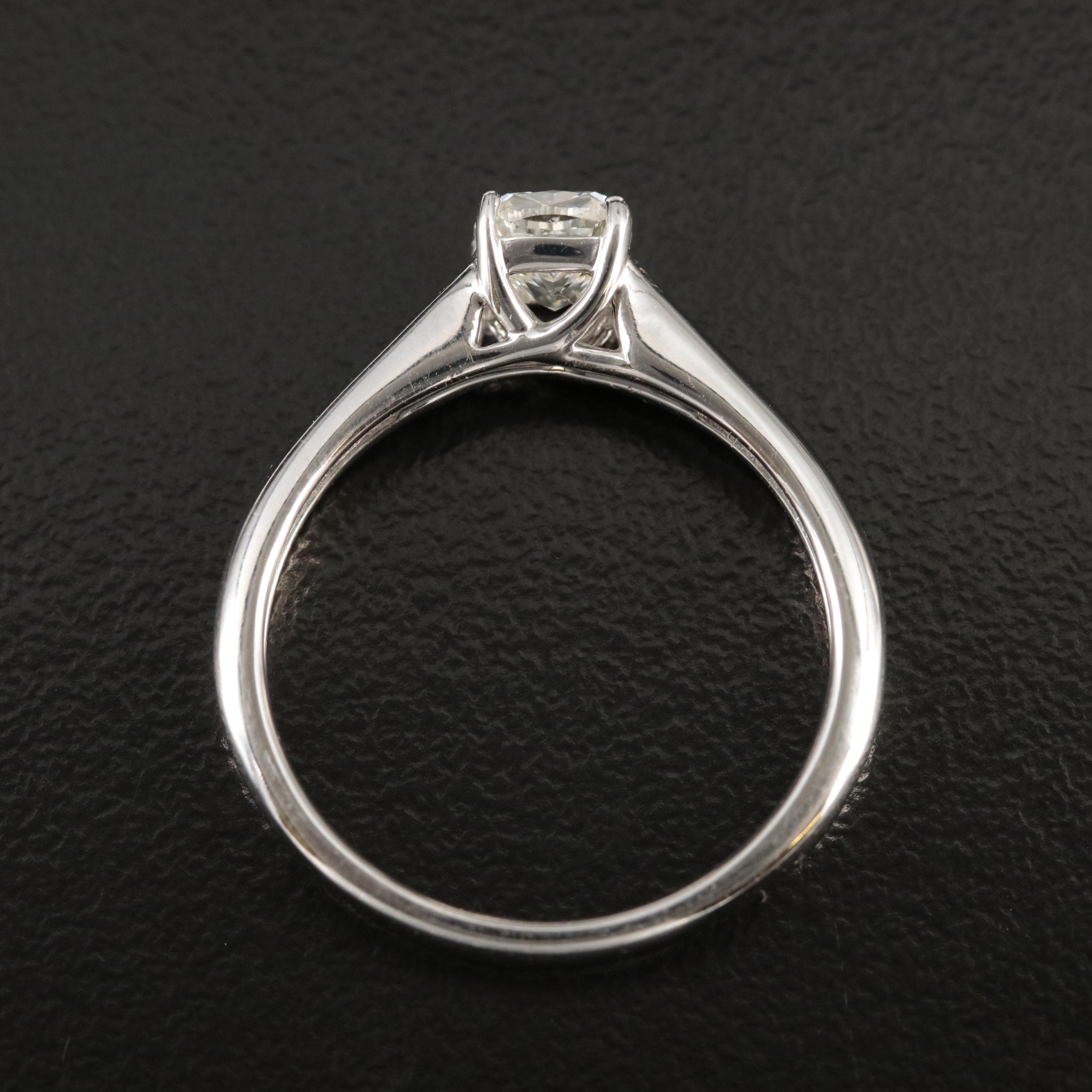 14K 0.81 CT Diamond Solitaire Ring with Online Digital GIA Report