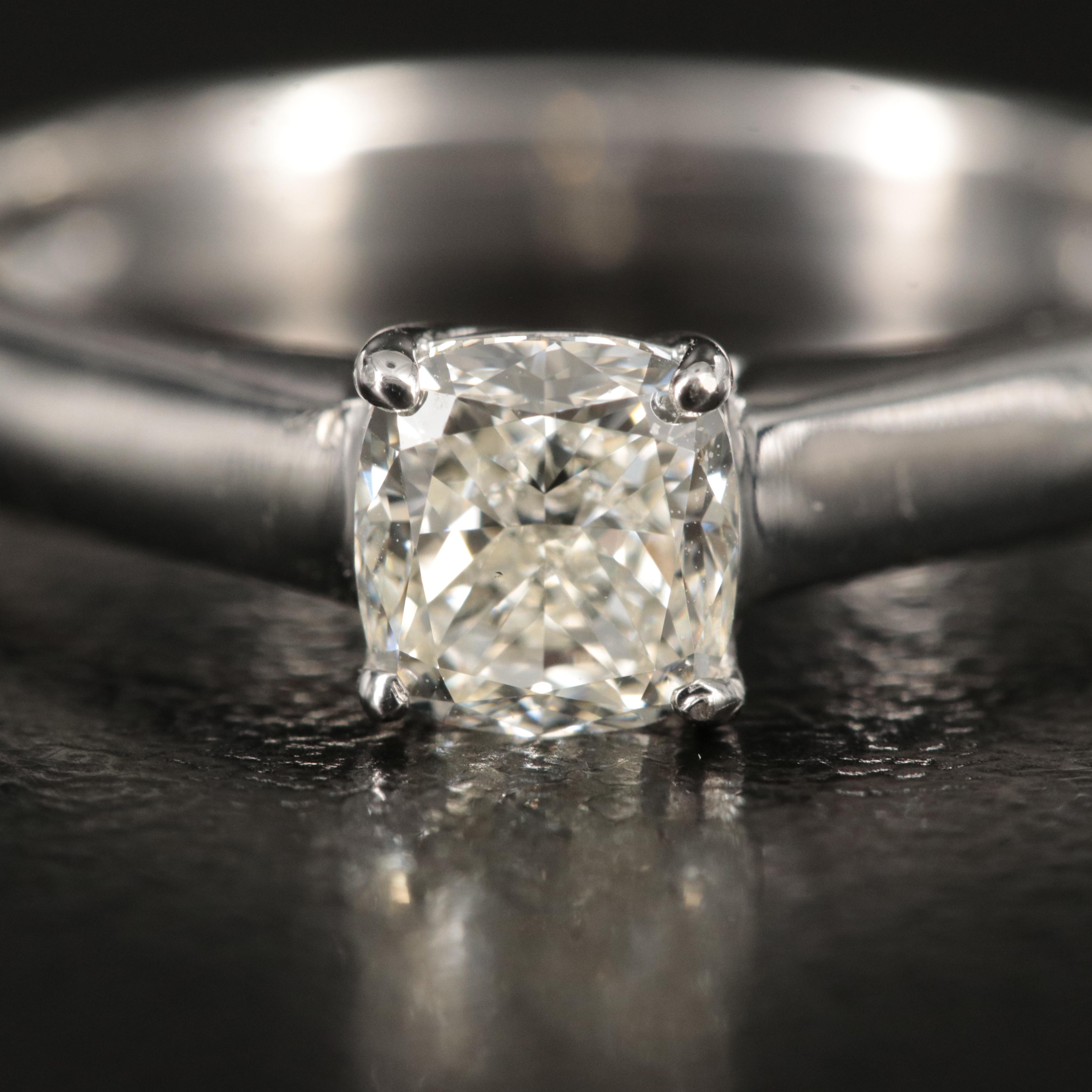 14K 0.81 CT Diamond Solitaire Ring with Online Digital GIA Report