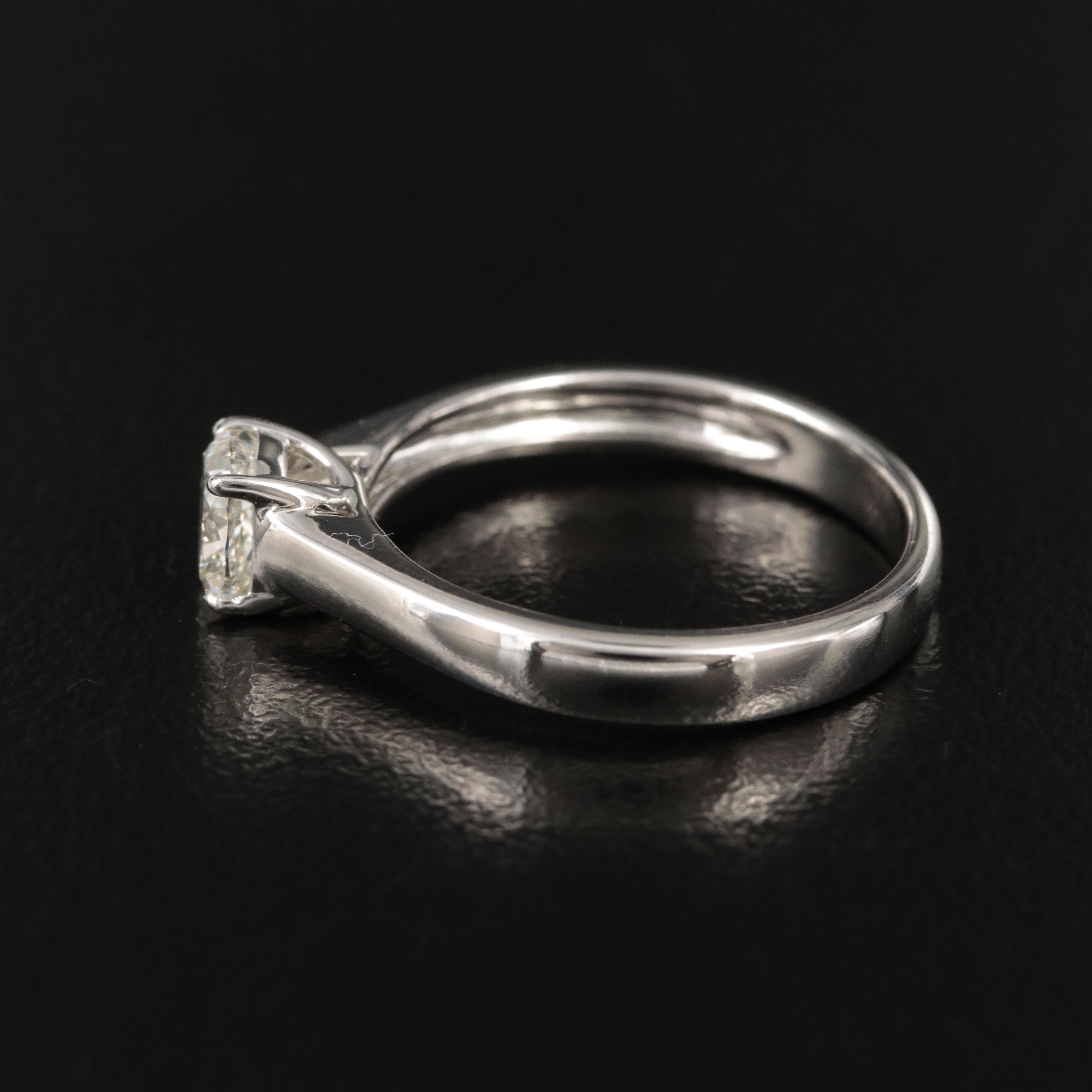 14K 0.81 CT Diamond Solitaire Ring with Online Digital GIA Report