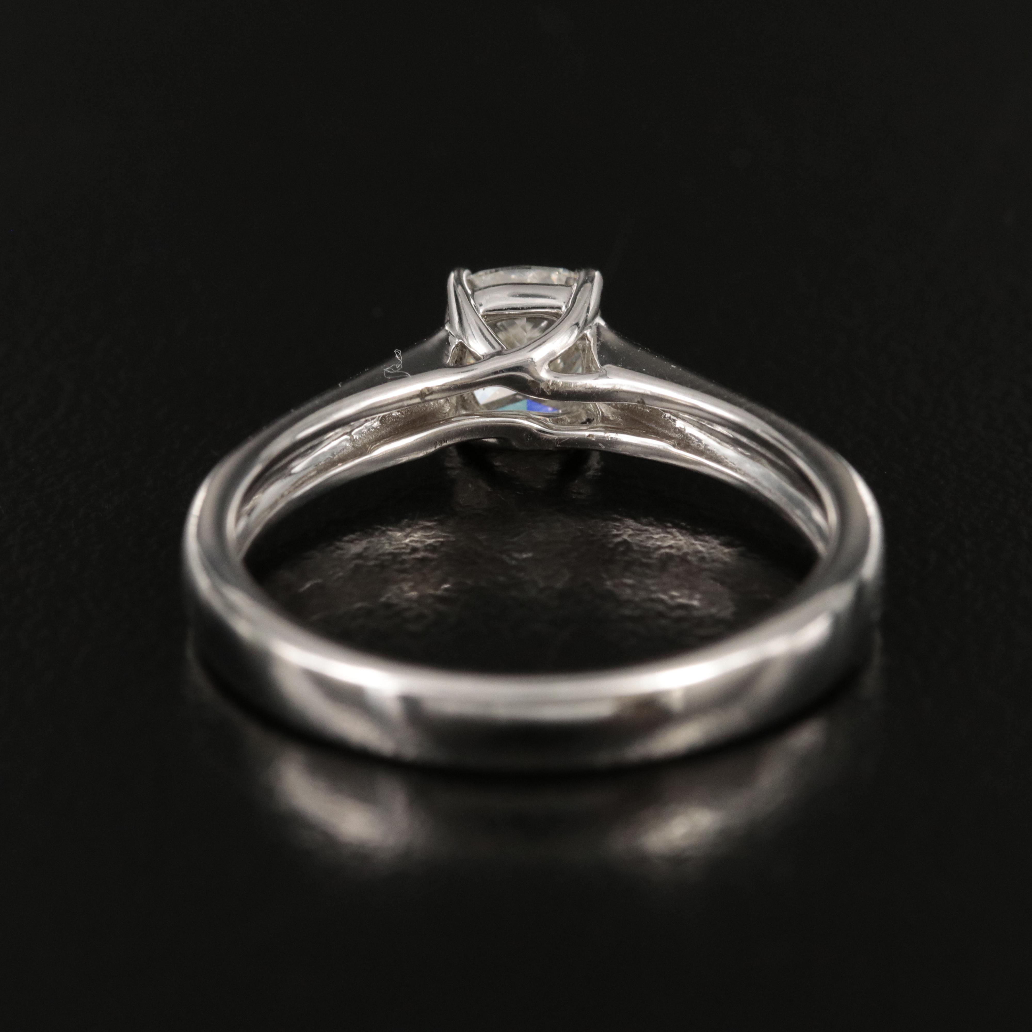 14K 0.81 CT Diamond Solitaire Ring with Online Digital GIA Report