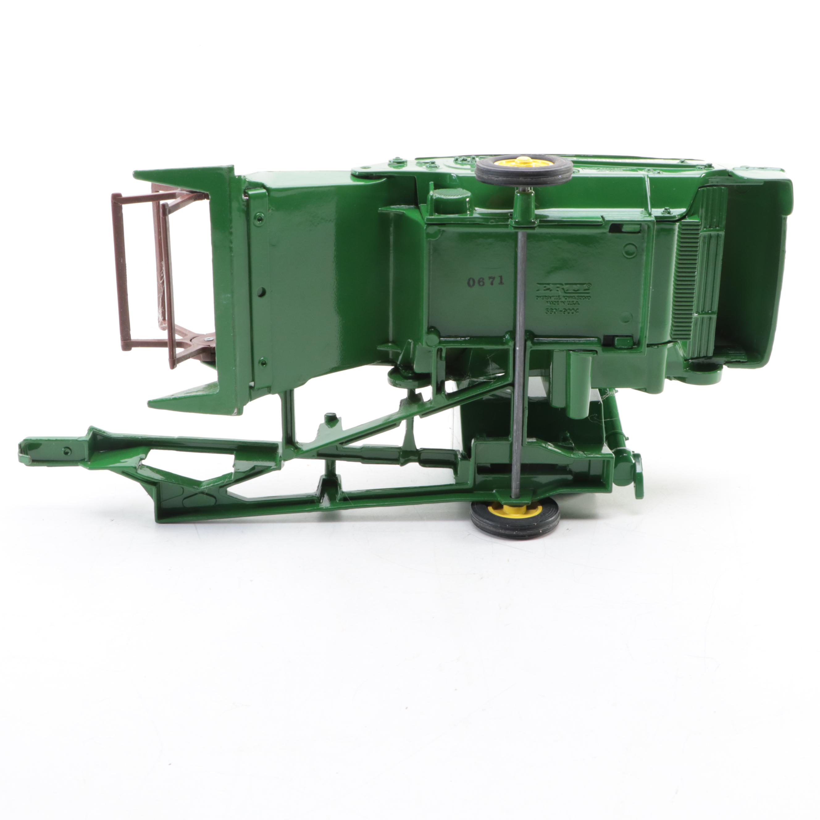 Ertl and Other John Deer Diecast Tractors, Hay Wagon and Combine