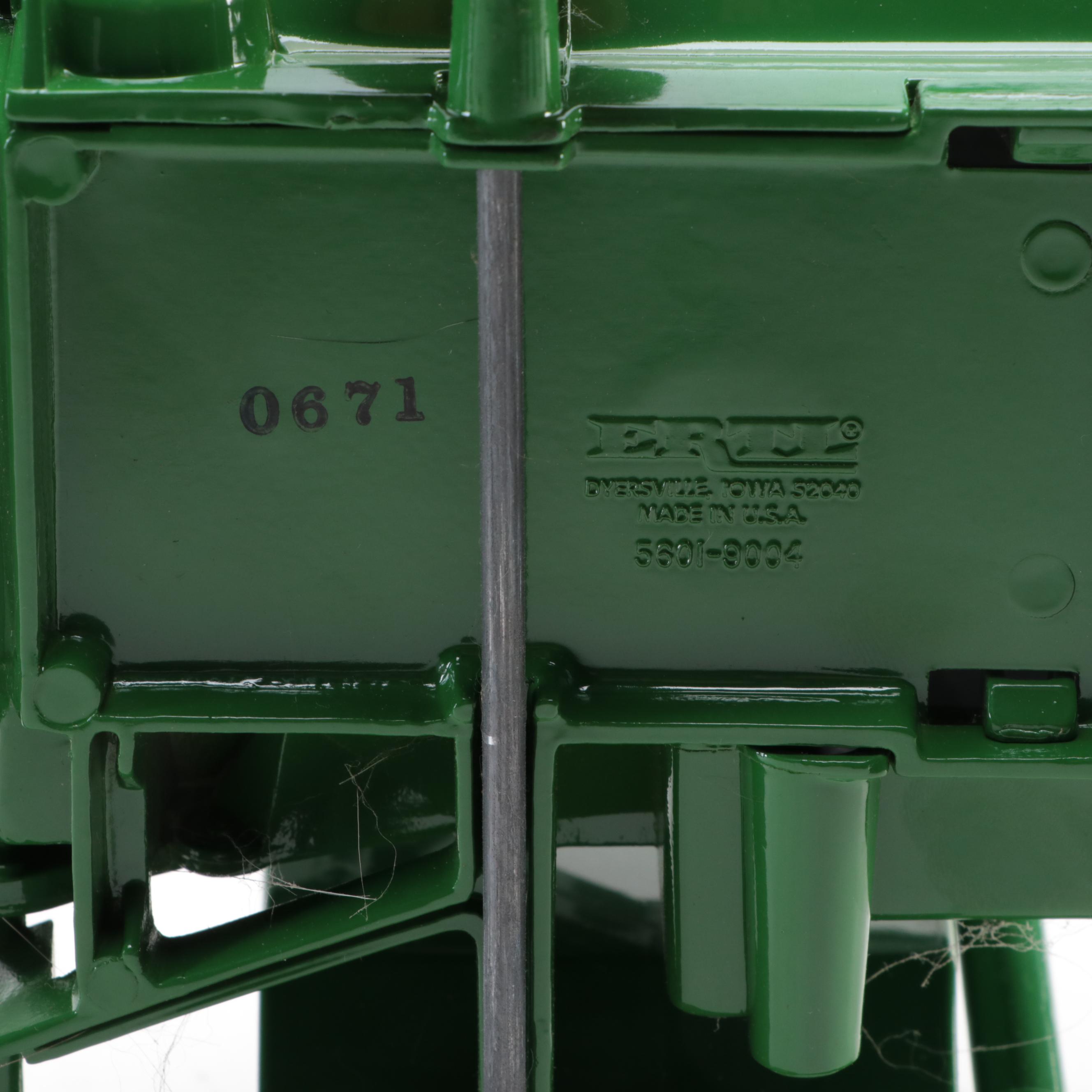 Ertl and Other John Deer Diecast Tractors, Hay Wagon and Combine