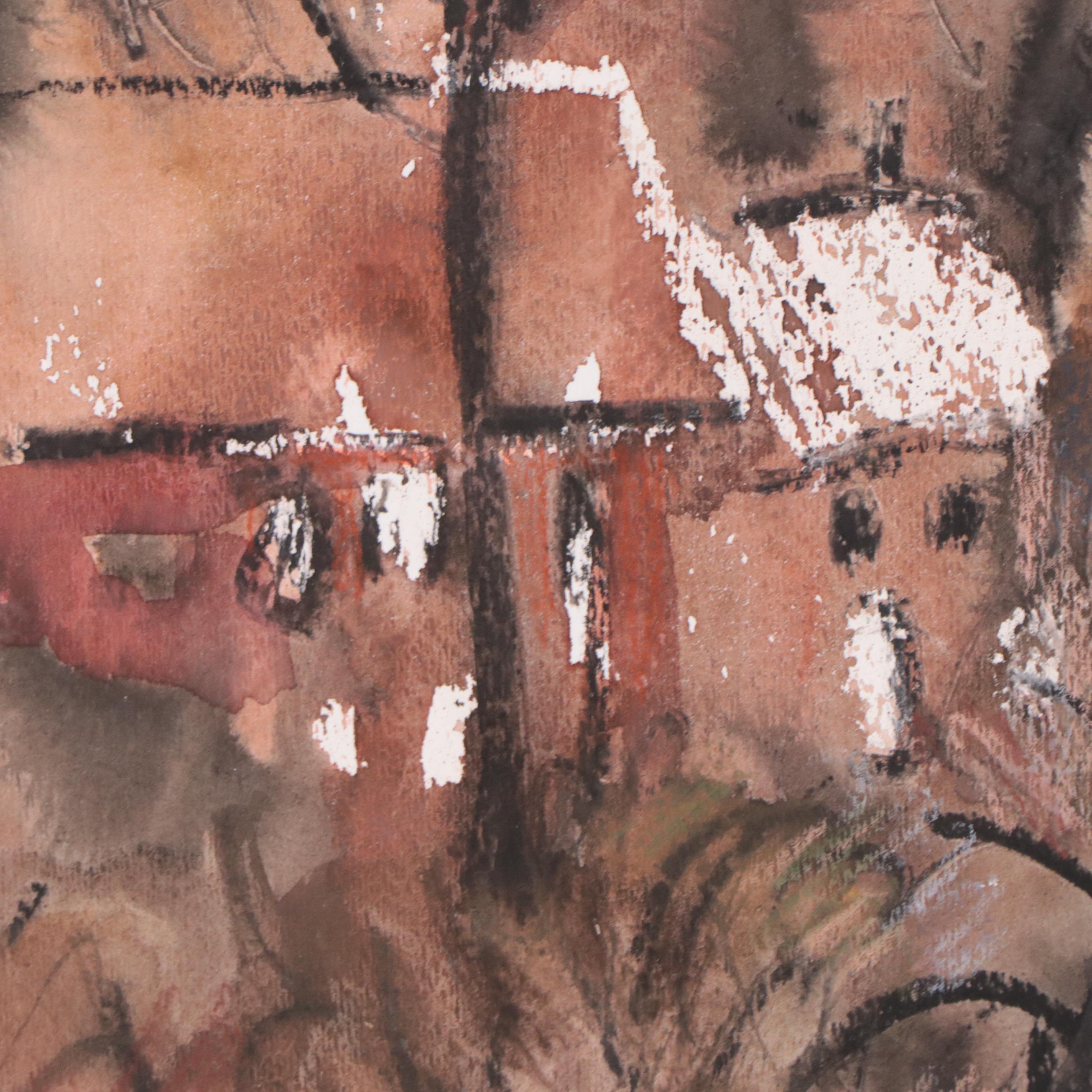 Marina Mozhayeva Residential Landscape Watercolor Painting, 2017