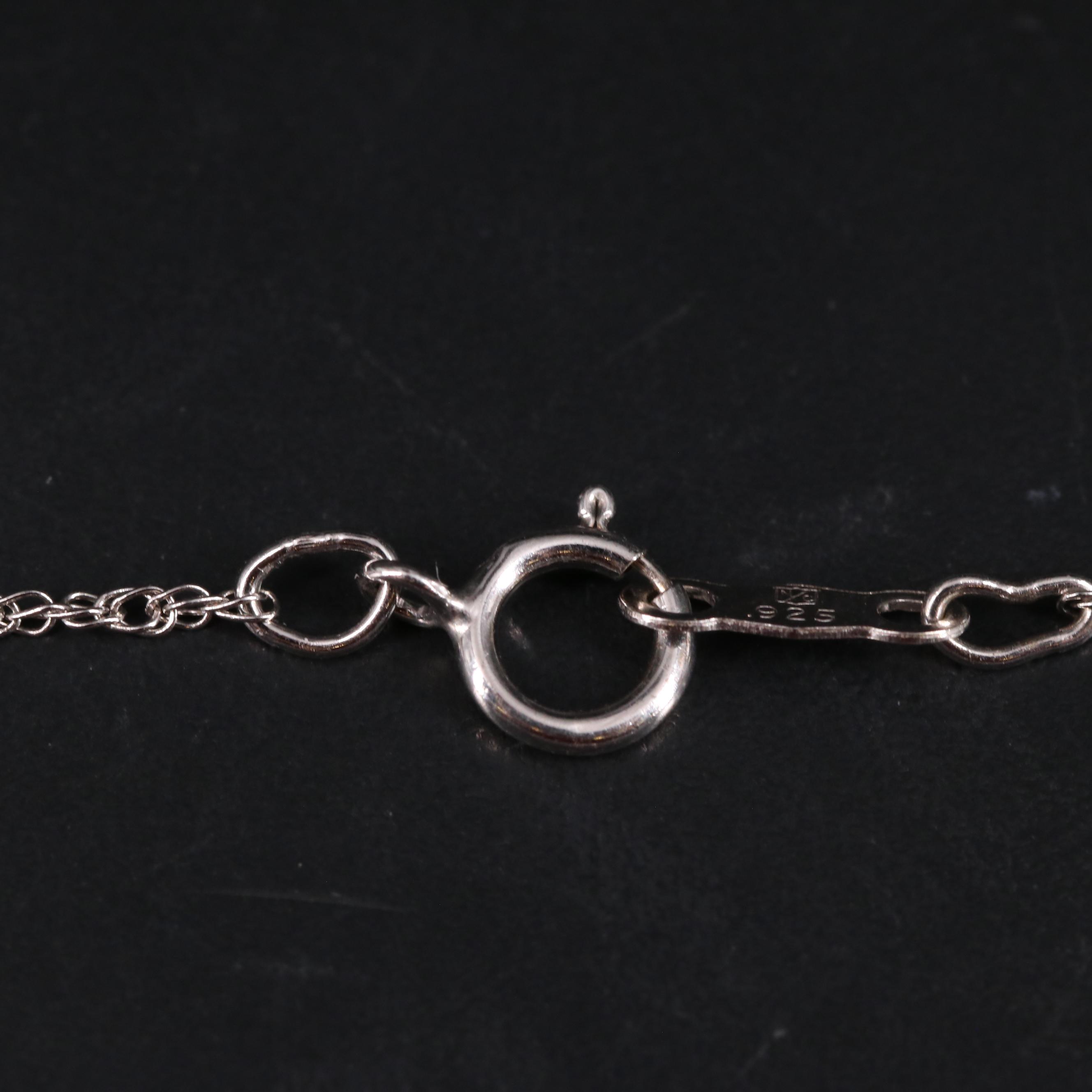 Sterling Silver Ruby Pendant Necklace