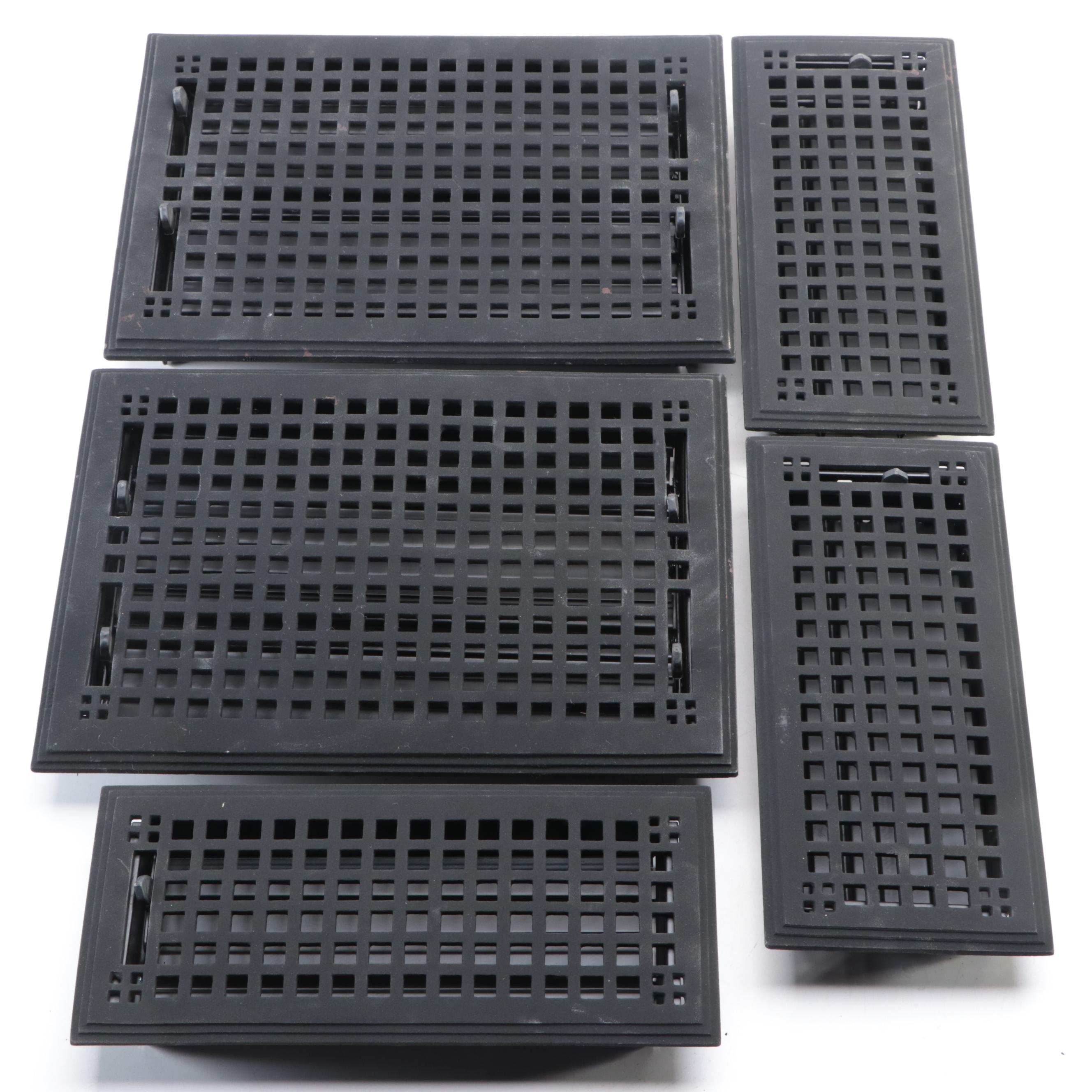 Black Cast Iron Floor Registers