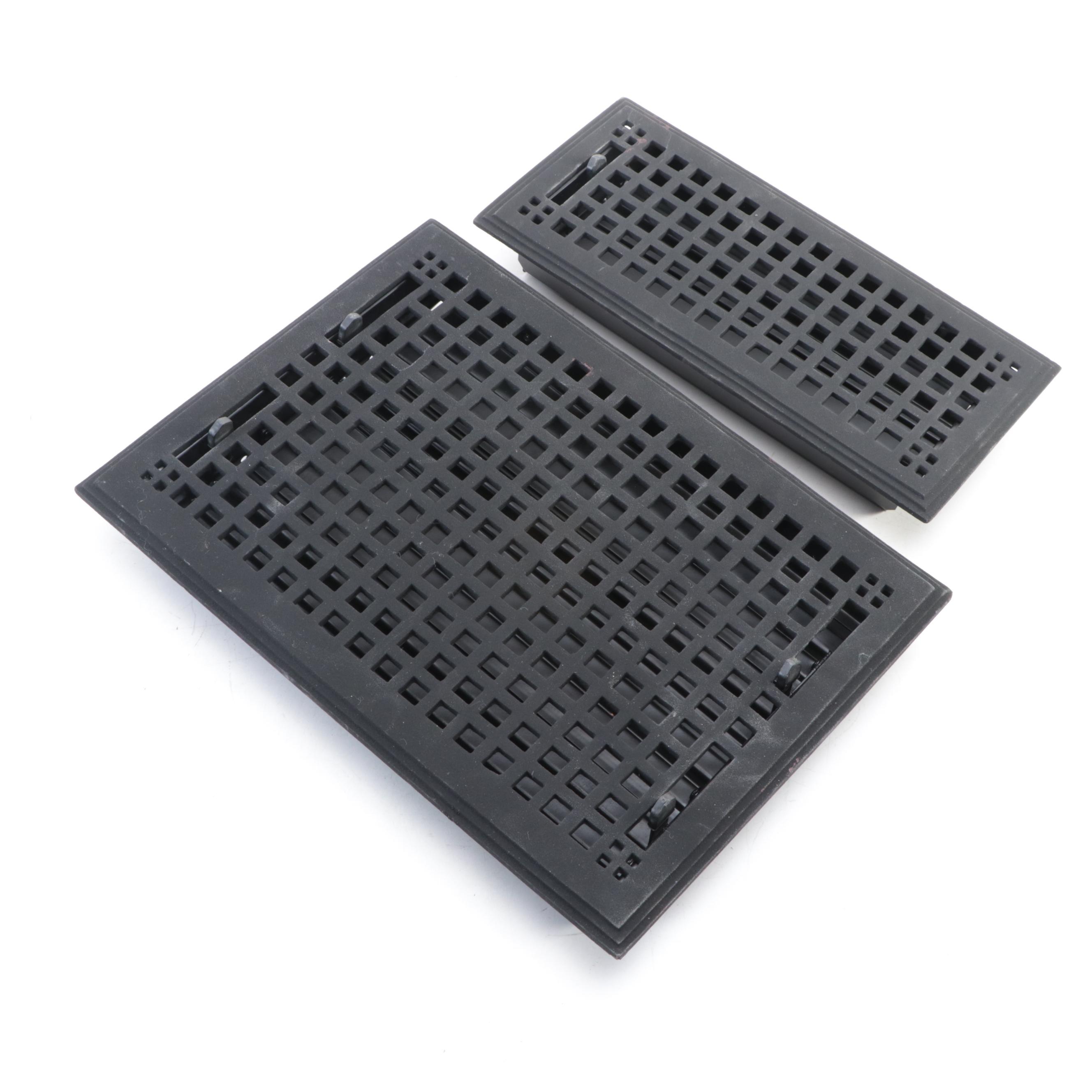 Black Cast Iron Floor Registers